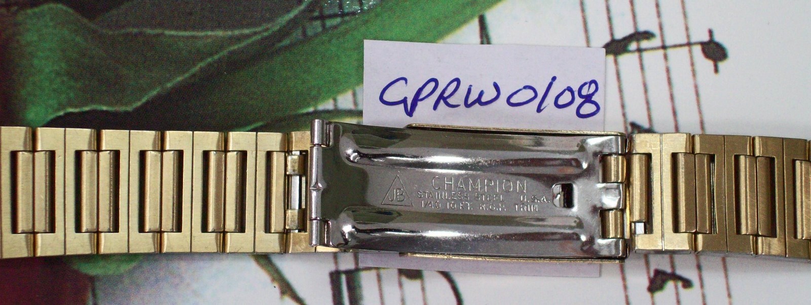 JB Champion 1/40 10K GF R.G.P. Trim Watch Band 15 x 19 MM. GPRW0108