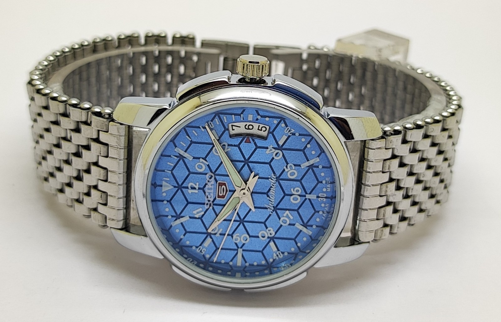 Refurbished Automatic Men’s Watch Day Date | Classic Vintage Style | Steel Strap