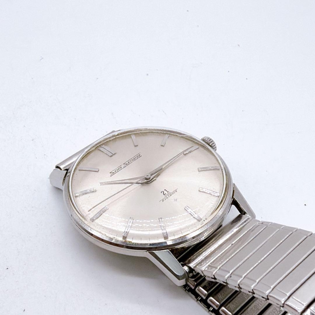 Vintage Seiko Skyliner J15006E 21J Hand-Wind Silver Dial 38mm 1960s Rare Japan