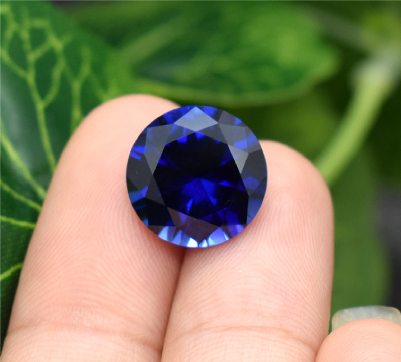 TOP QUALITY ROUND CUT ROYAL BLUE SAPPHIRE LAB CREATED AAAA+ Loose Gemstone 1pcs
