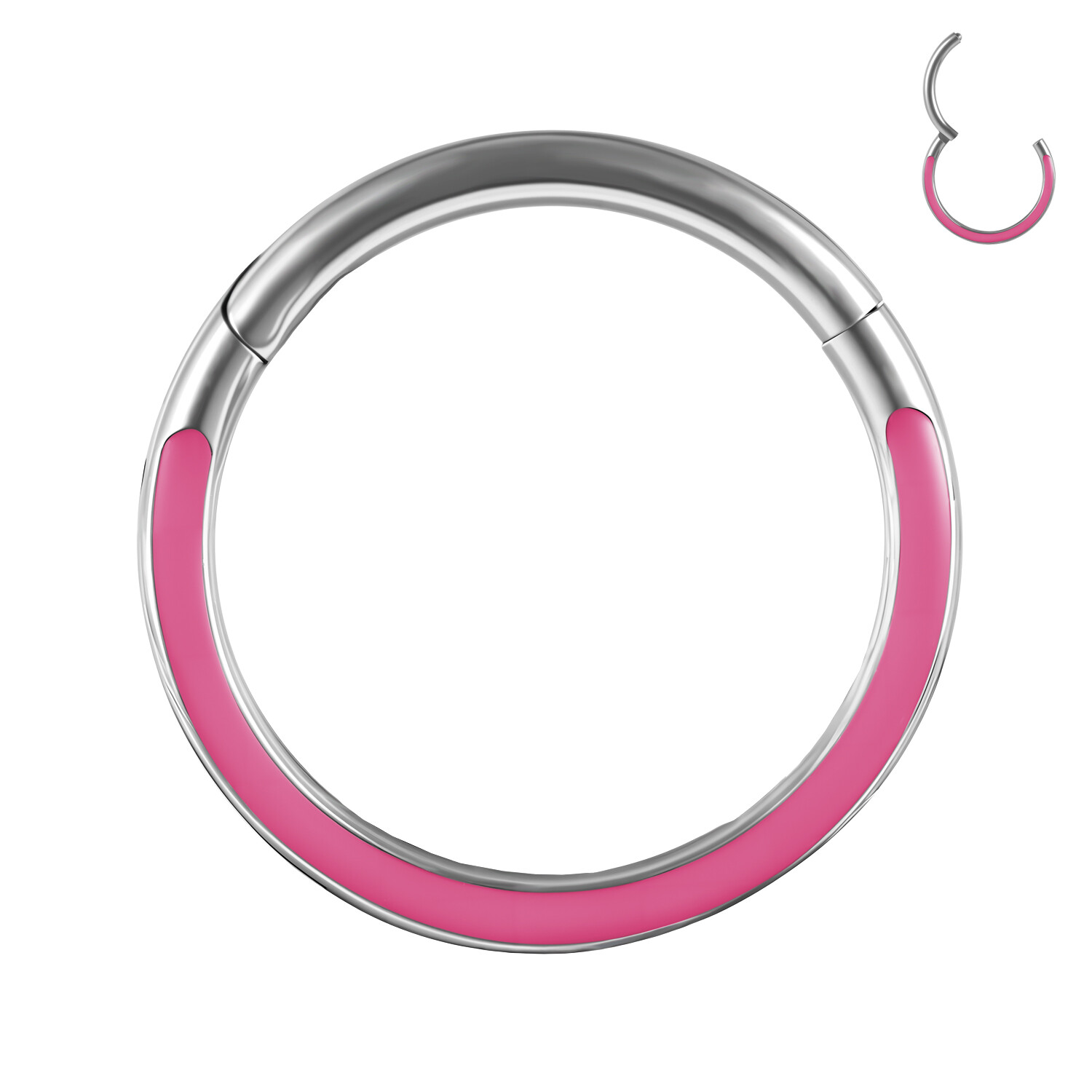 1 Pc Titanium Hinged Nose Ring Glow in the Dark Septum Clicker Daith Earring 16g