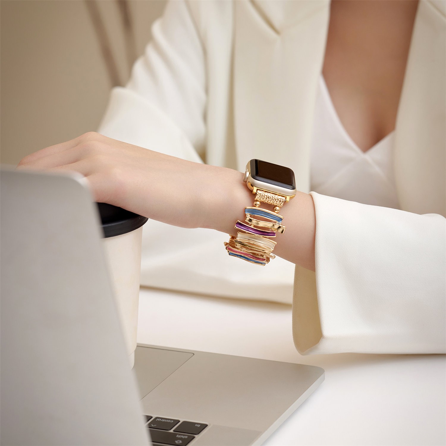 Jewelry Bangle Strap for Apple Watch Band 41 45 40 44 38 42 46mm 49mm Wristband