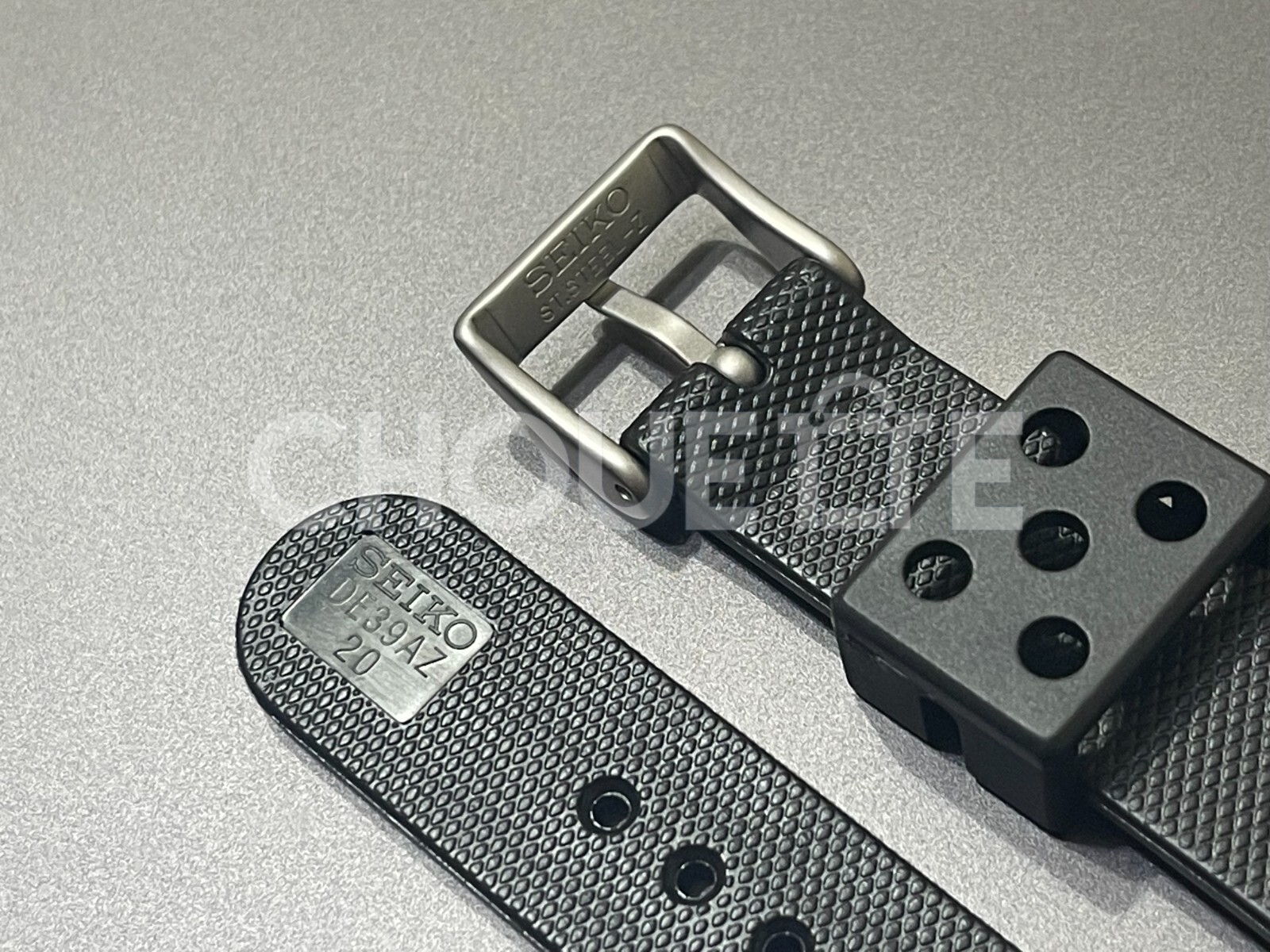 GENUINE SEIKO DE39AZ 20MM BLACK RUBBER MARINEMASTER STRAP SBDX001 SBDX003 MM300