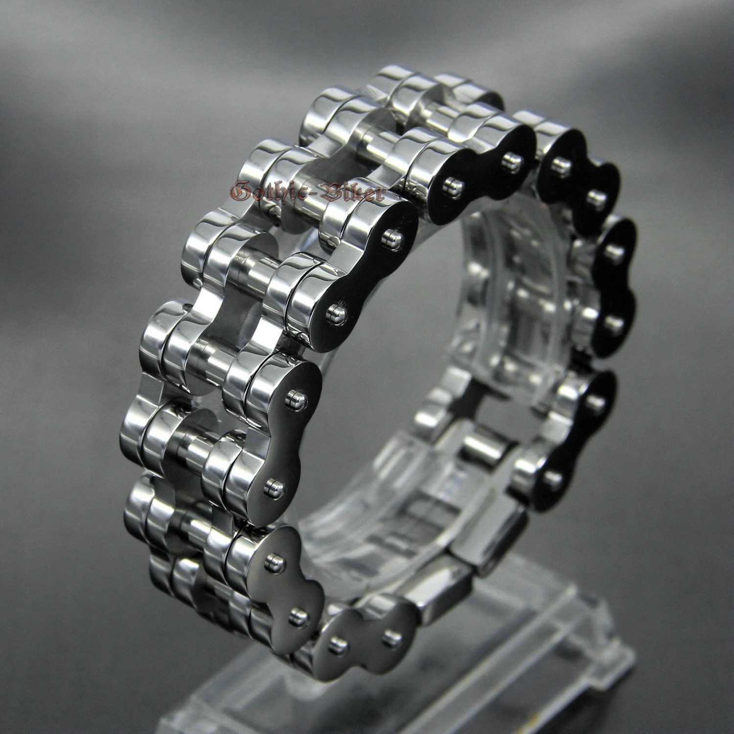 Heavy Chunky Motorcycle Bike Chain Mens Bracelet Stainless Steel Silver Polished