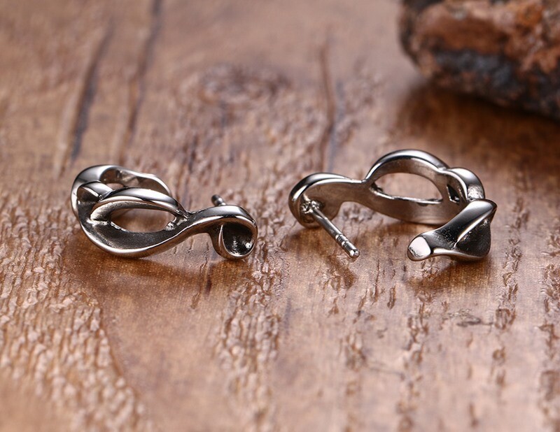 Titanium Steel Personality Punk Fashion Trend Men’s Sword Style Earrings A Pair