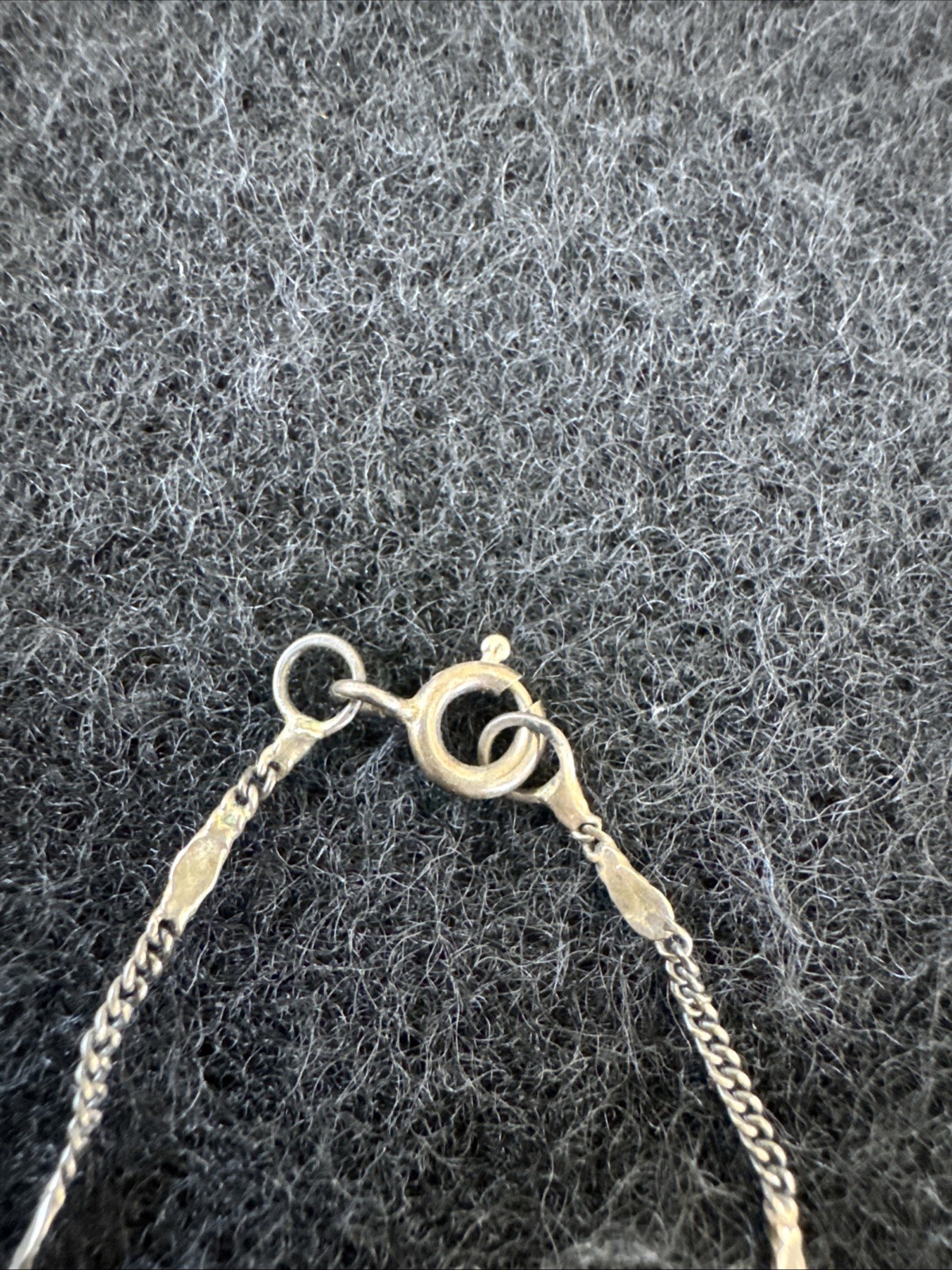 Vintage 925 Silver Necklace Art Deco Style, Marked 925 & MO. 9.4g