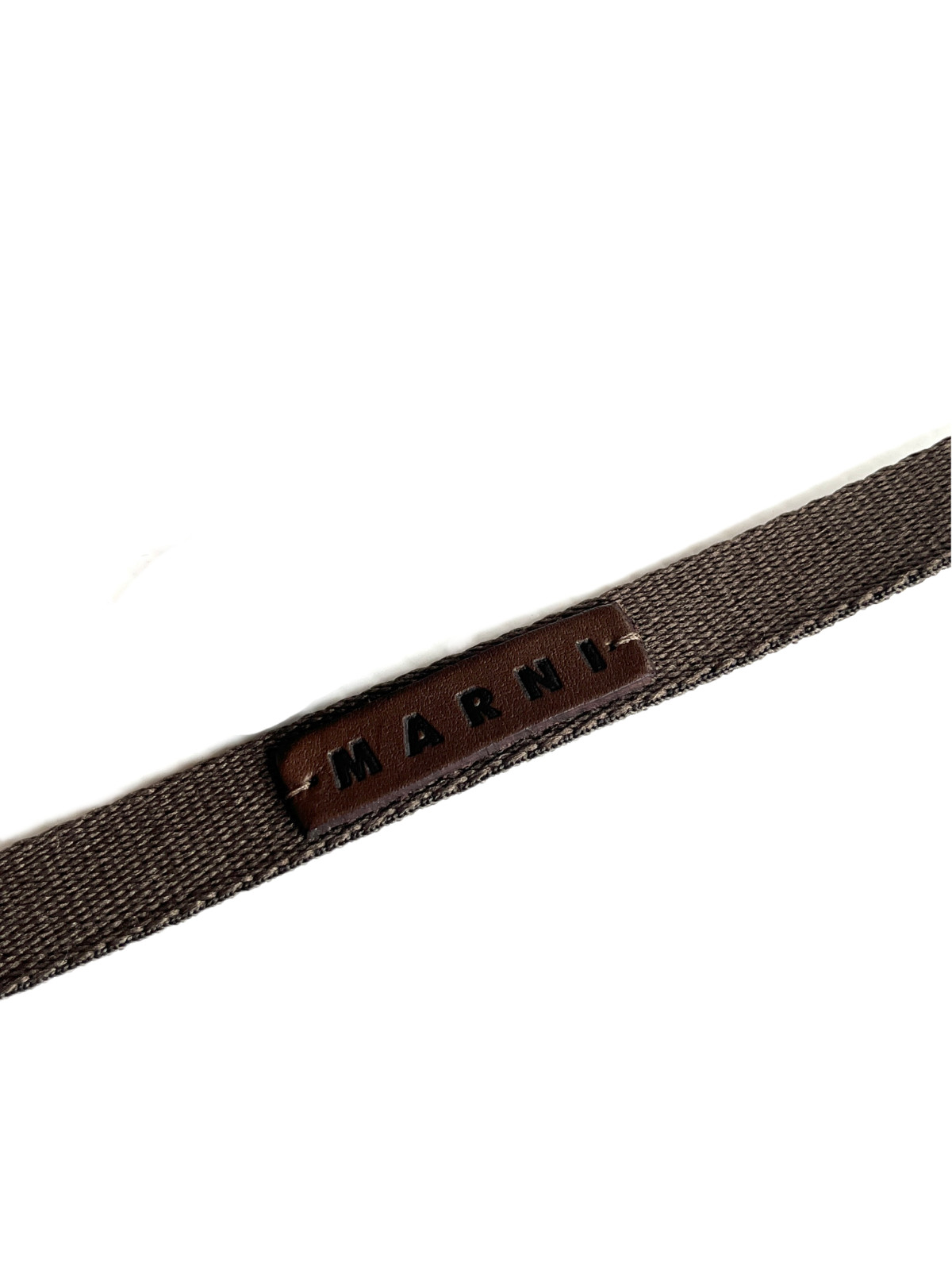 Marni Leather Flower Long Necklace with Adjustable Slider