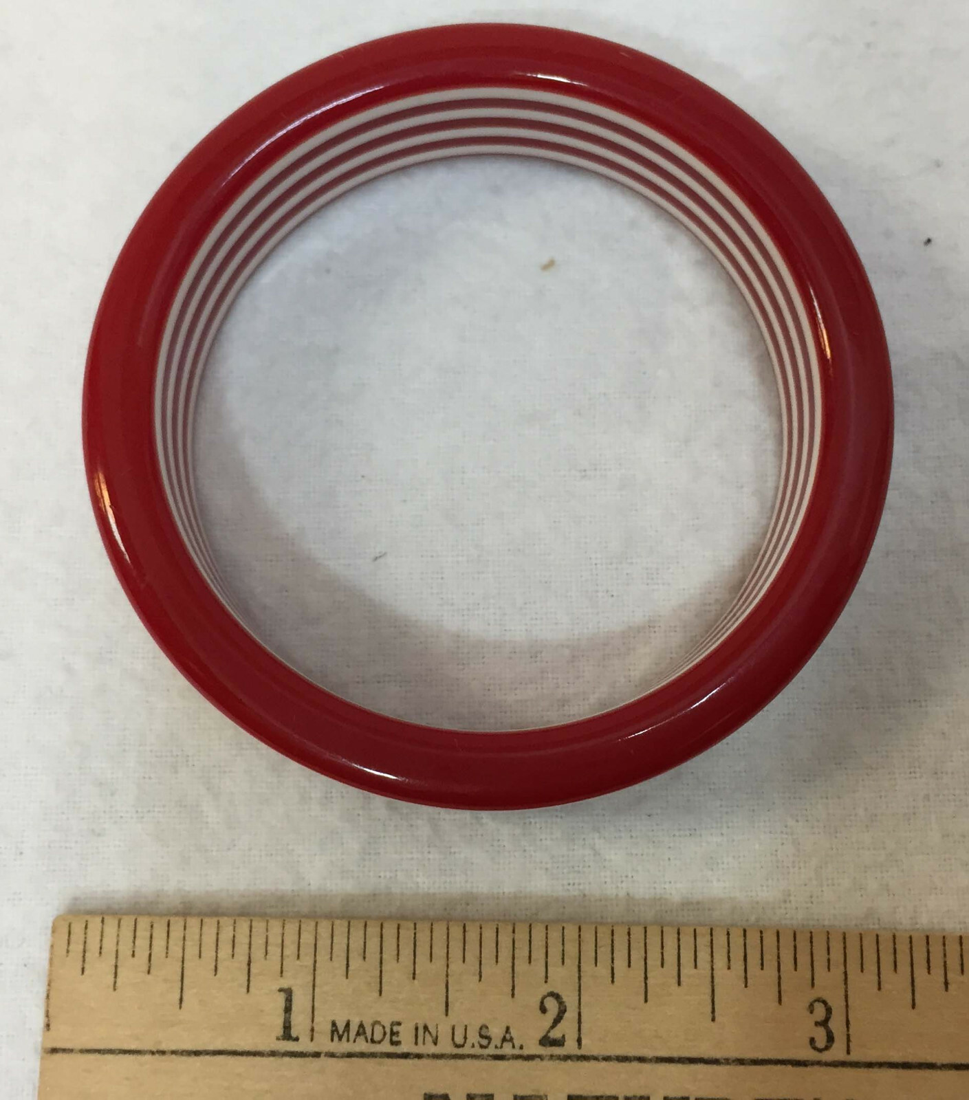 Plastic Bead Necklaces & Bracelet Red White Rope Strand String Bangle Lot 3