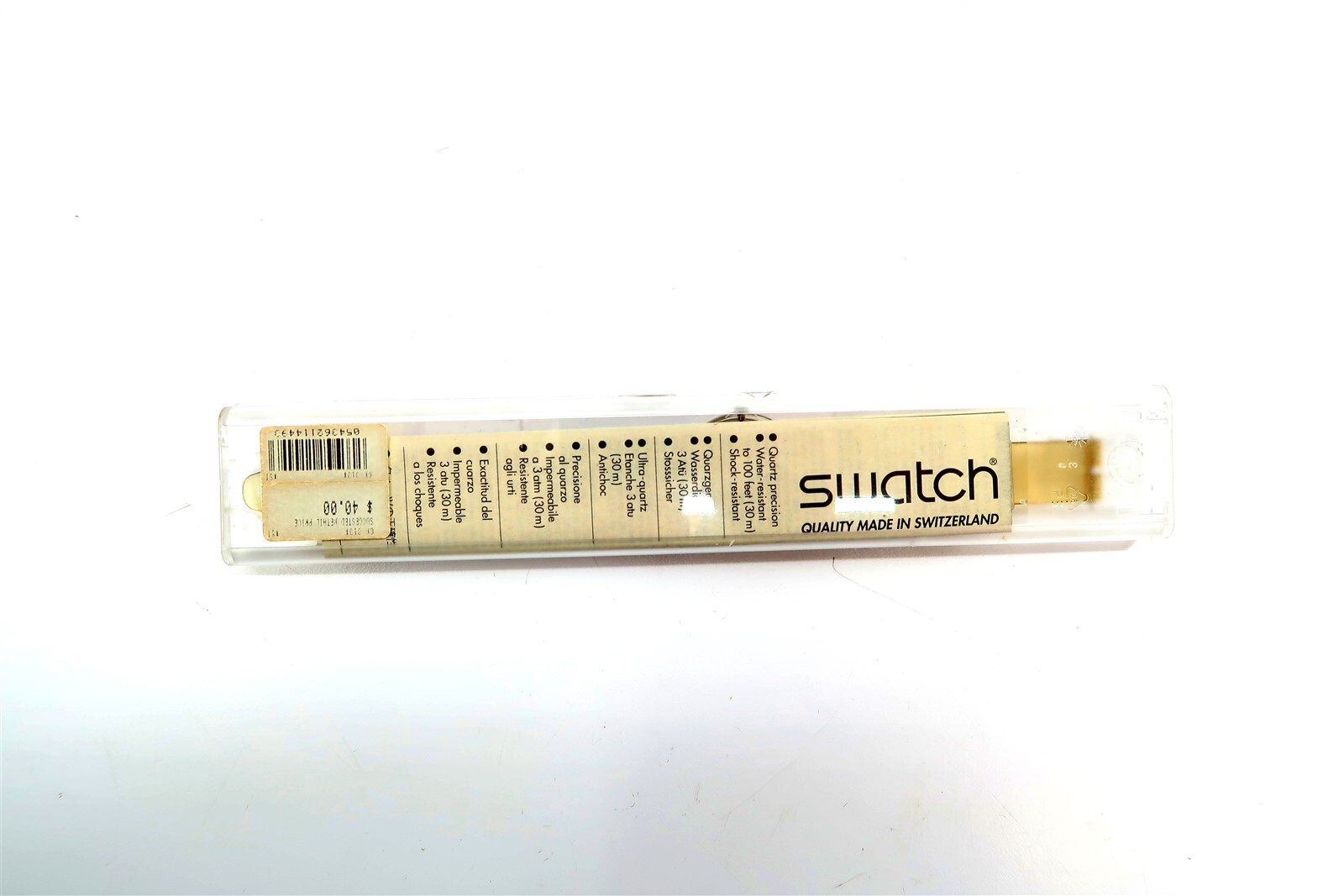 NEW Swatch Watch MOTHER OF PEARLS GK313 w/ Case and Papers 2000 Gents JELLY