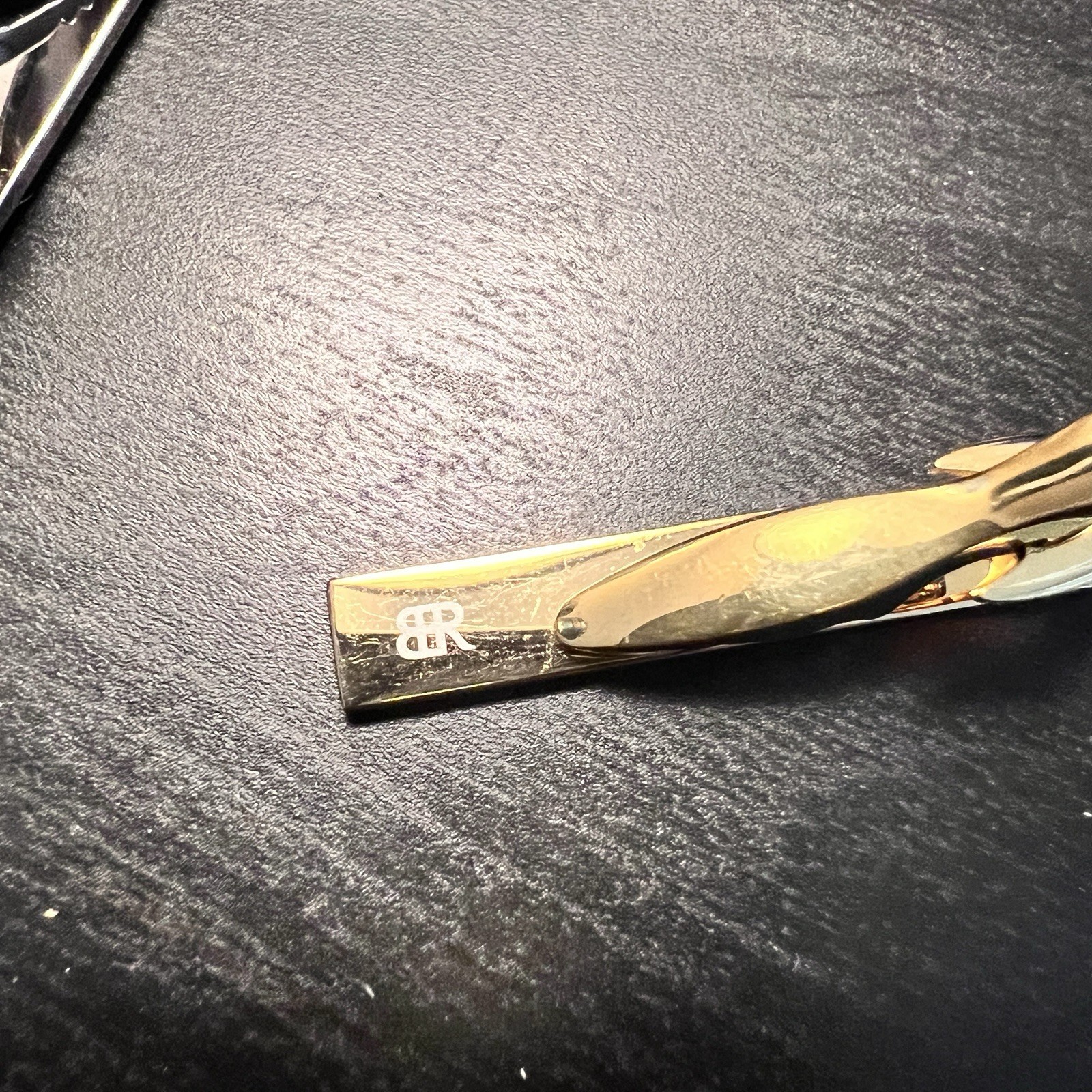 Vtg Men’s Tie Clip Bar Lot Of 4 Banana Republic J Crew Speidel Silver Gold Tone