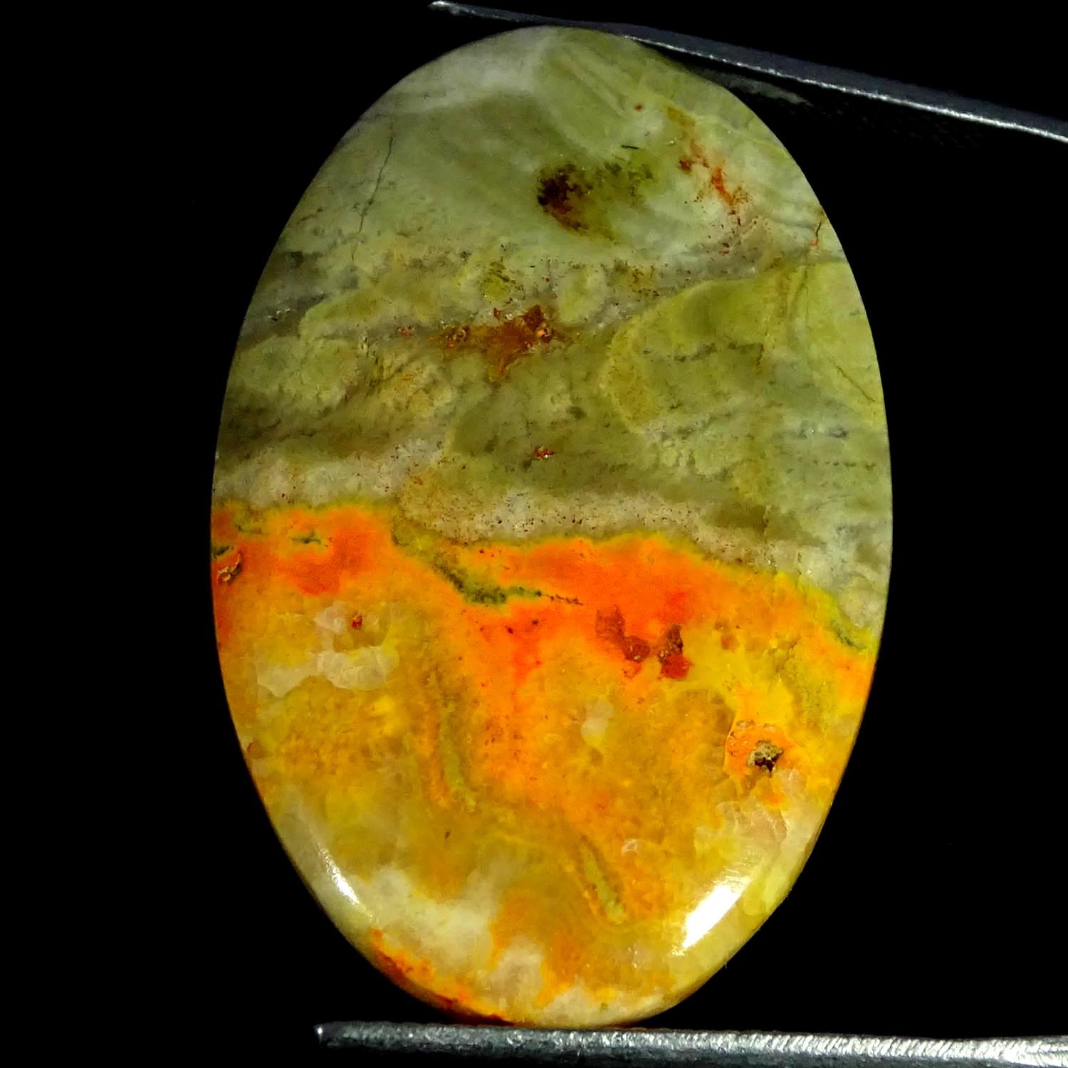 30.80Cts 100% Natural Bumble Bee Jasper Oval Cabochon Gemstone 22X34X4MM