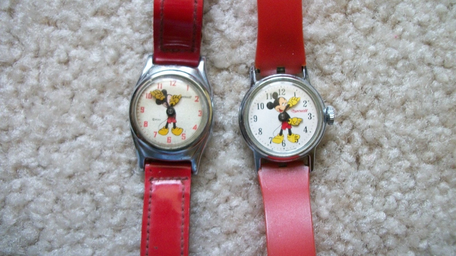 TWO Disney-Rare Vintage Ingersoll Mickey Mouse watches. 1960’s