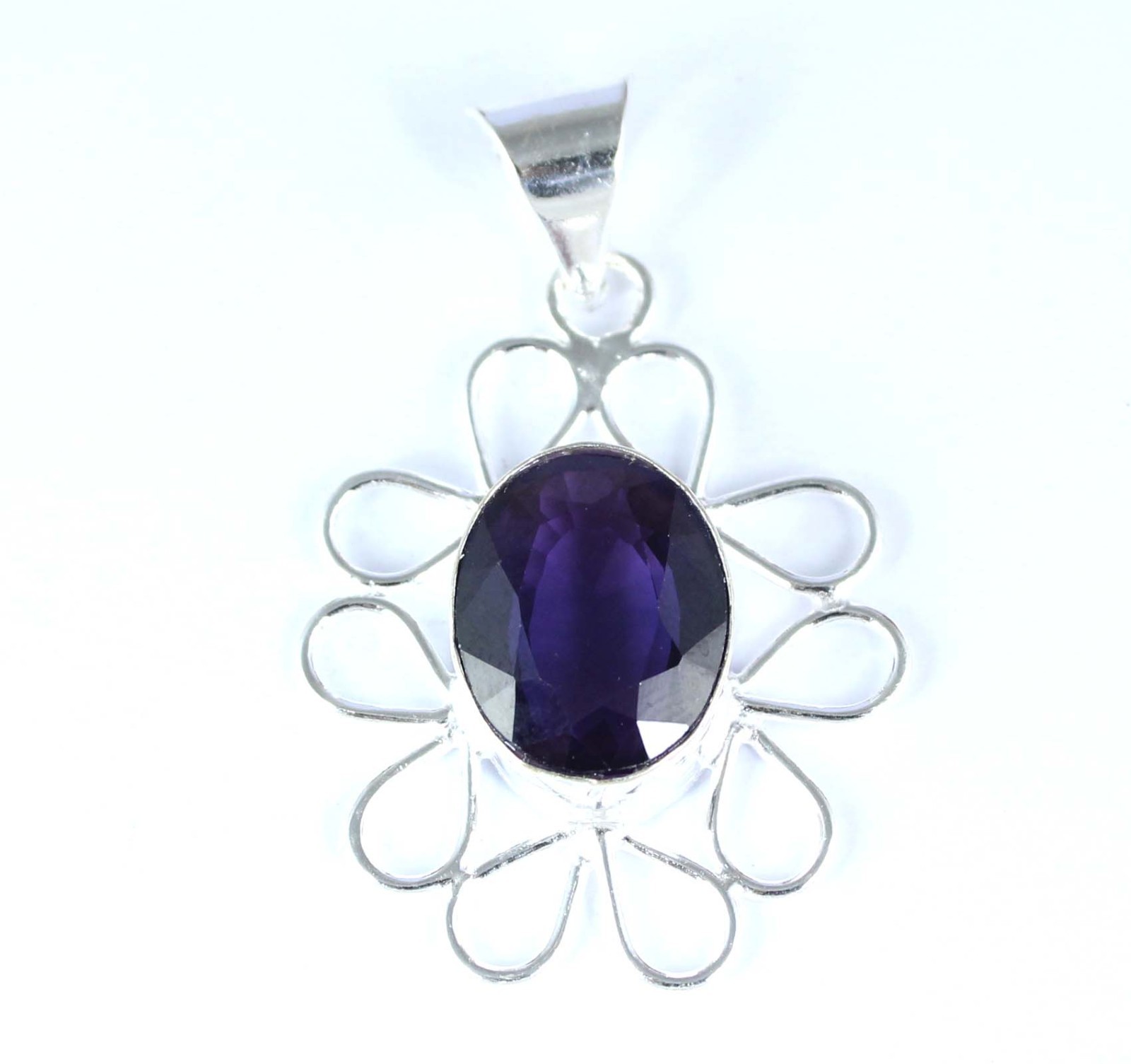 Natural 14.55 Ct Boysenberry Sapphire Oval Gemstone Certified Pendant Labor Day