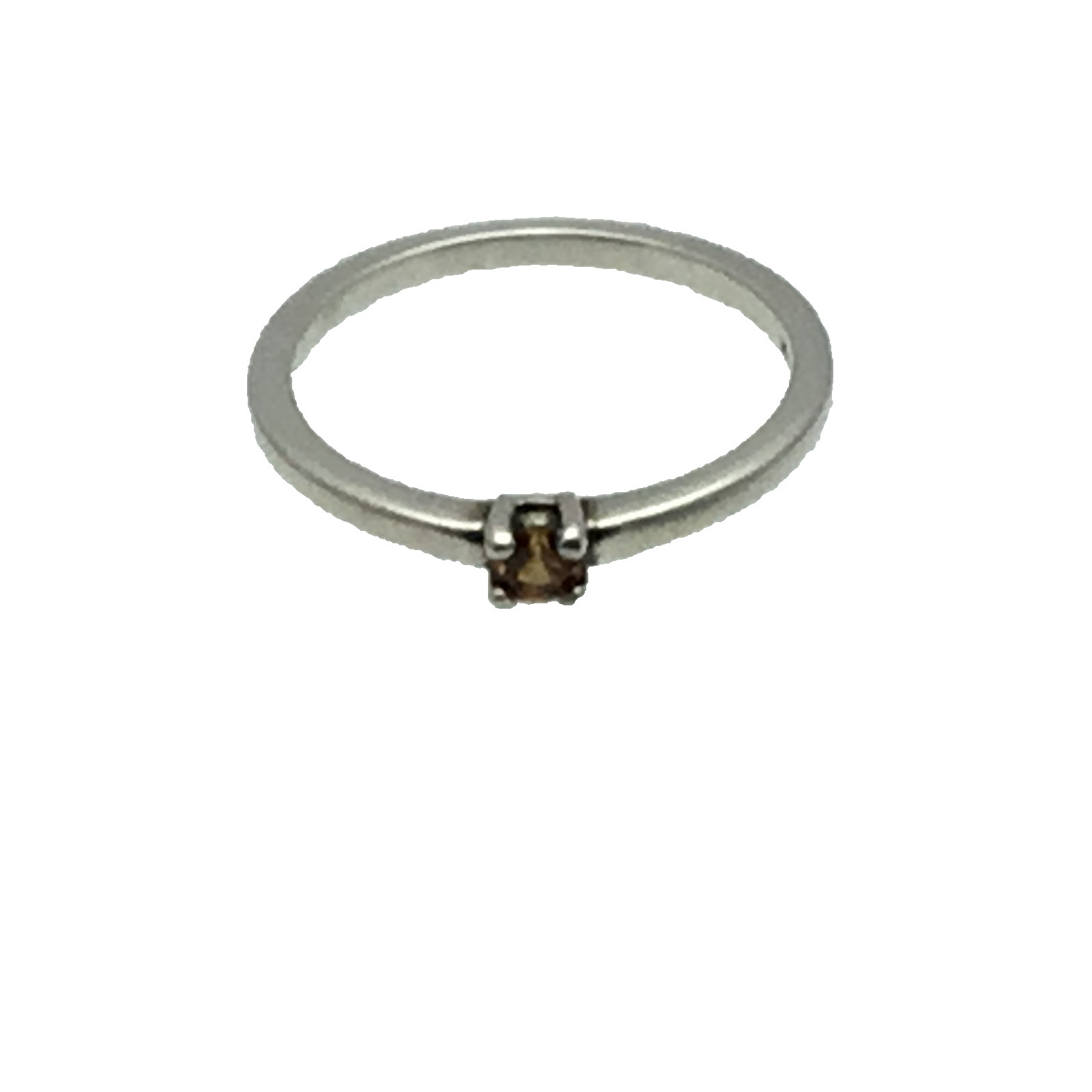 Sterling Silver Spessartine Garnet Ring Sz 6.5 Round 3mm Stackable Stuller
