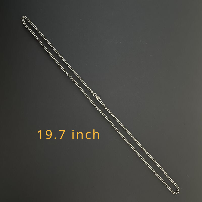 New Pure Titanium Necklace O-Chain Wide 3mm be antiallergic Easy To Match 19.7″