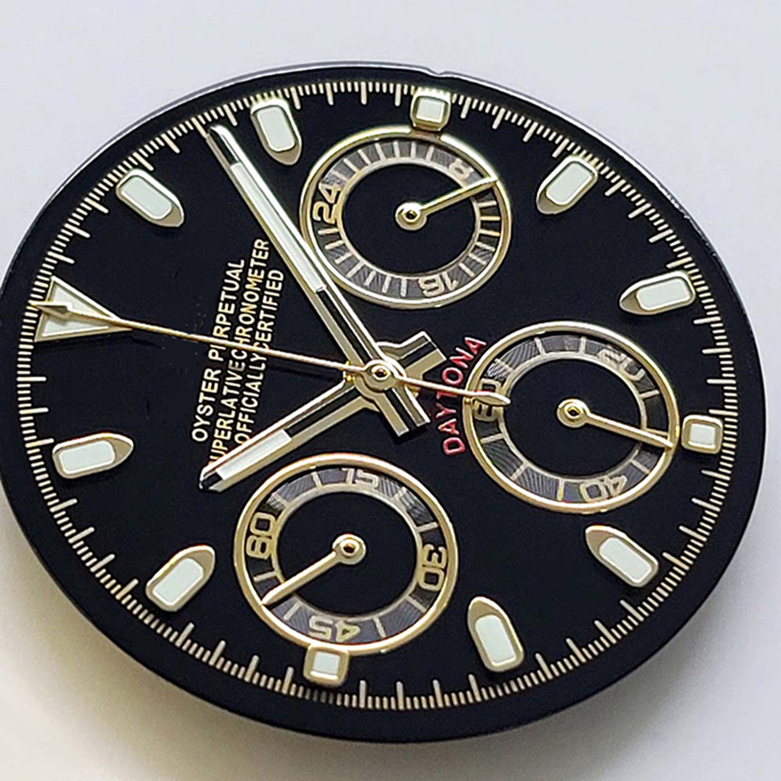 29.5MM Watch Dial Green Luminous Watch Accessories for VK63 Quartz Movement