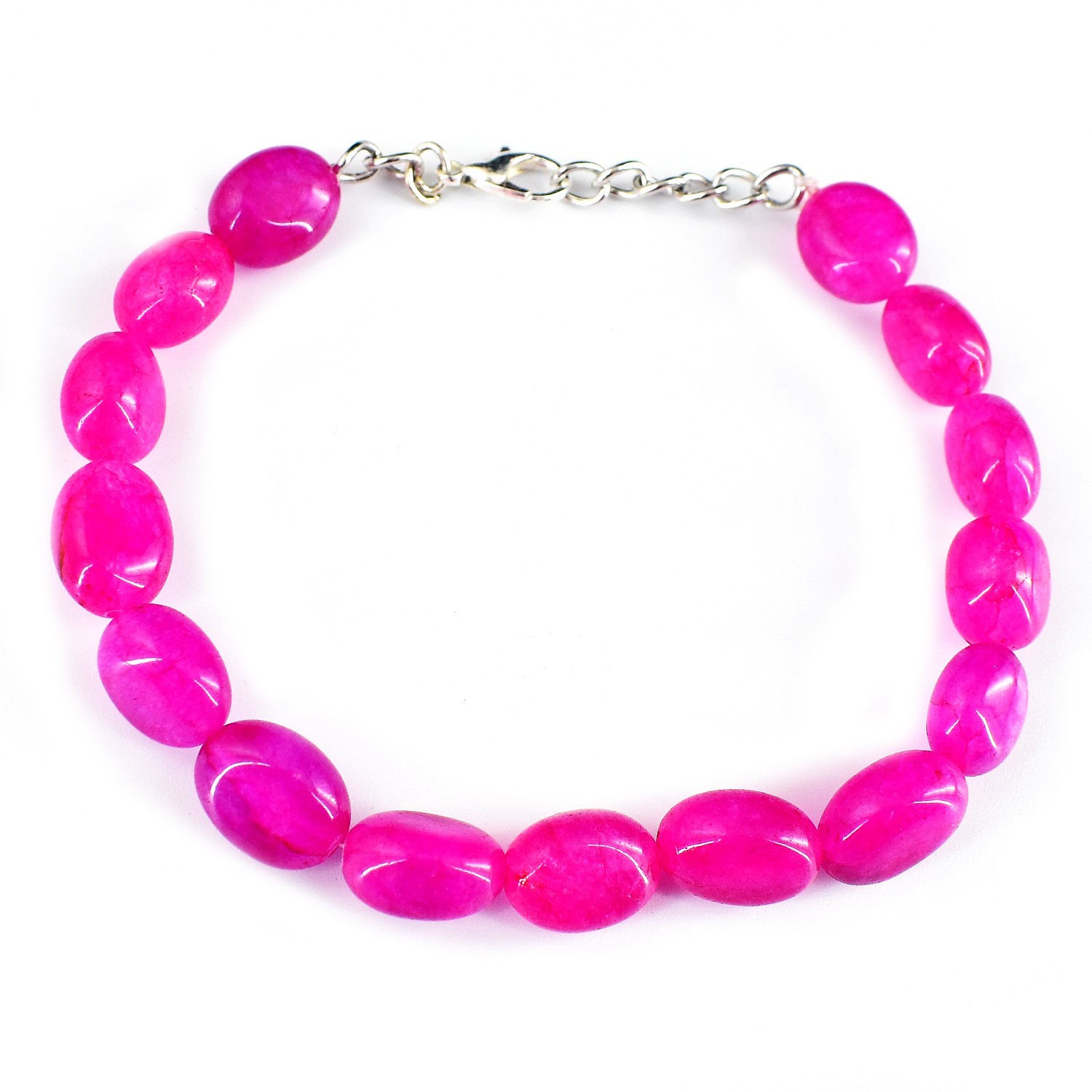 Dazzling Pink Onyx 100.00 Cts Most Brilliant Beaded Beautiful Bracelet RK 33E771