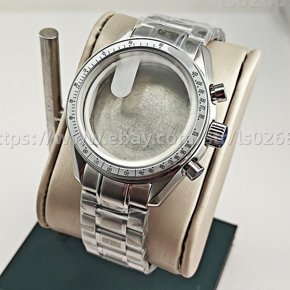 40mm Watch Case + Strap Set For VK63 VK64 Movement Steel