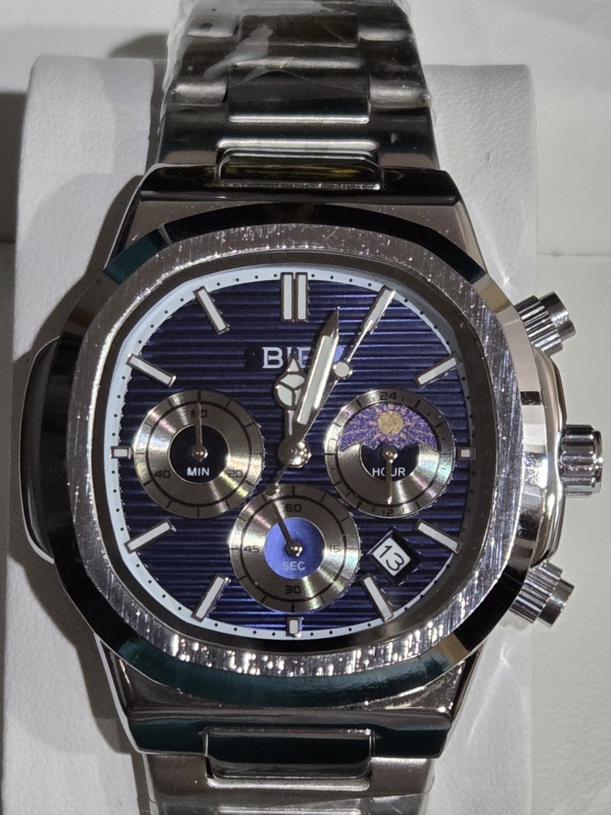 BIBI B0235 Blue Dial, Silver Case With Silver Band