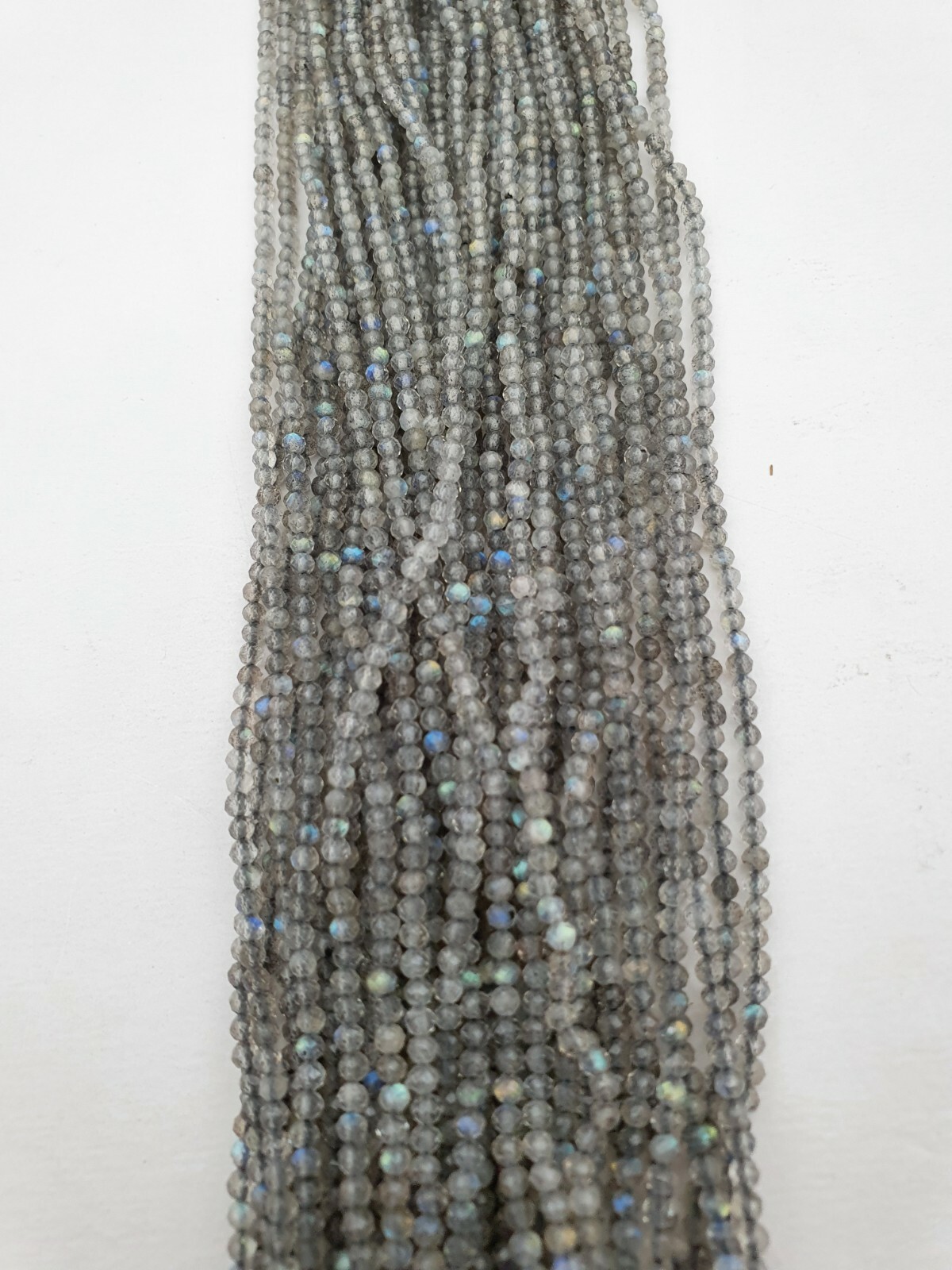 Natural Labradorite Roundelle Faceted Beads Strand 2.30 MM 13 Inch.
