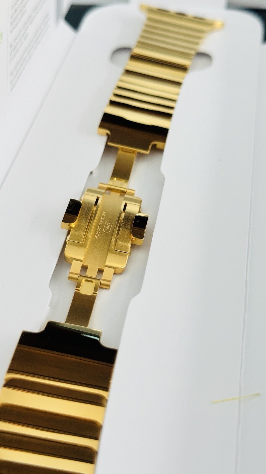 Original Custom 24K Gold Plated 4445 49 Apple Polished Link Band For Apple Watch