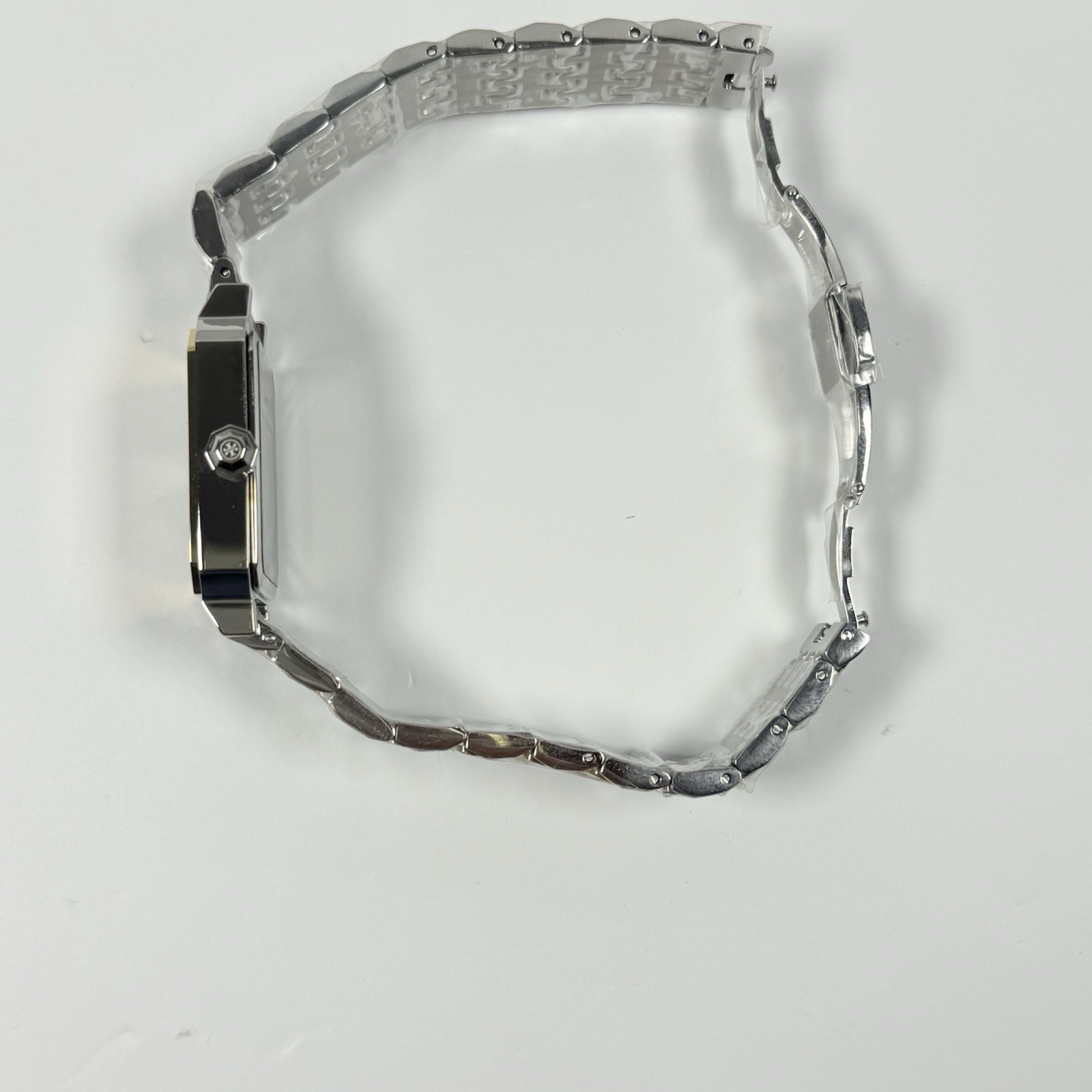 Tory Burch TBW1501 White Rectangular Dial, Two Tone Bracelet Women’s Watch