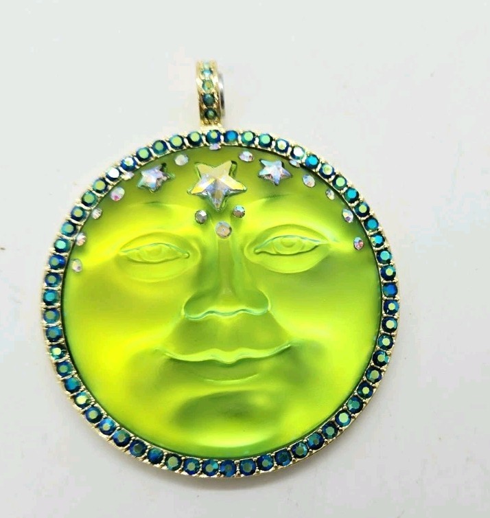 Kirks Folly Mystic Seaview Moon 50mm Magnetic Enhancer Gold tone Green Sphinx