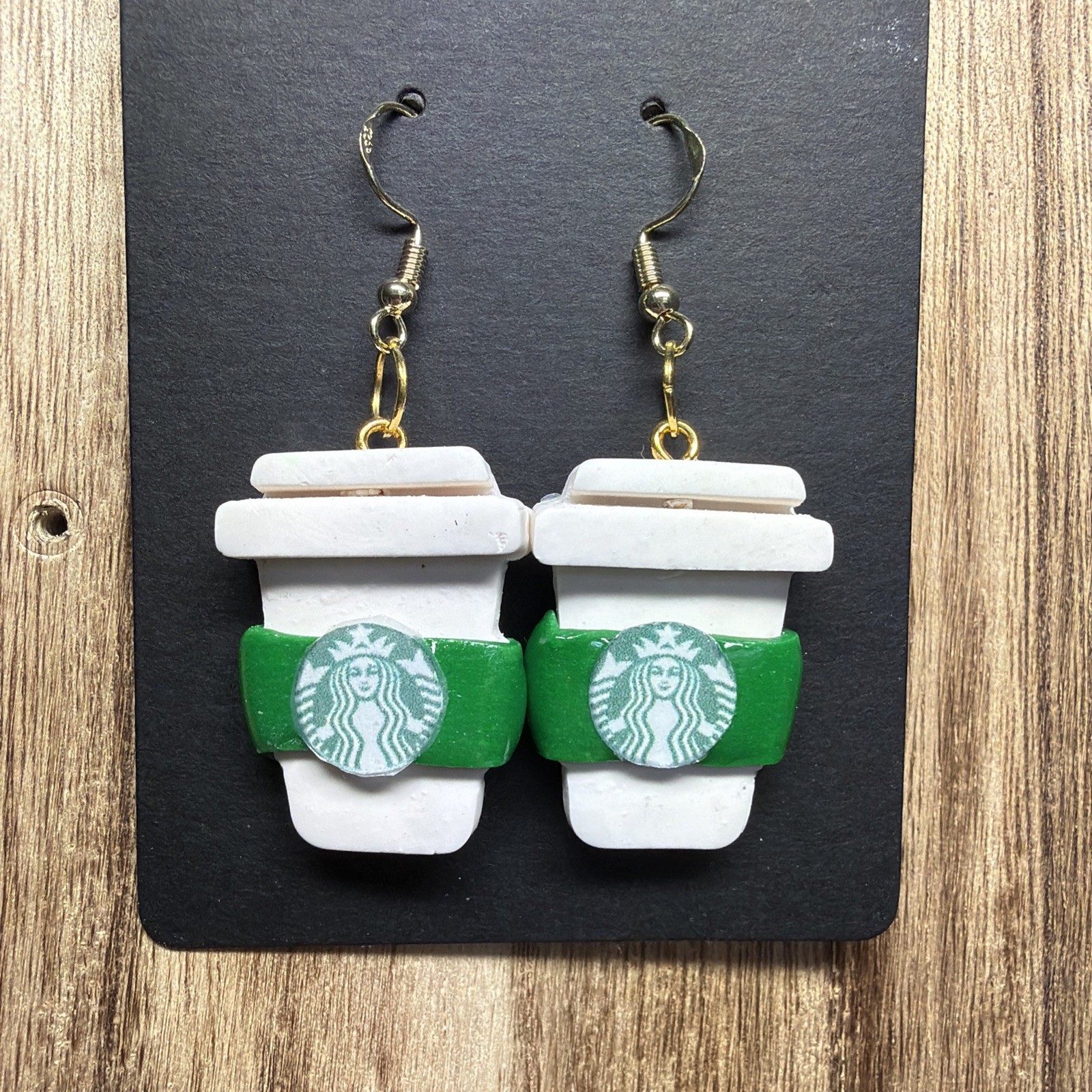 Suzie’s Whimsy Handcrafted Polymer Clay Earrings Coffee Brand