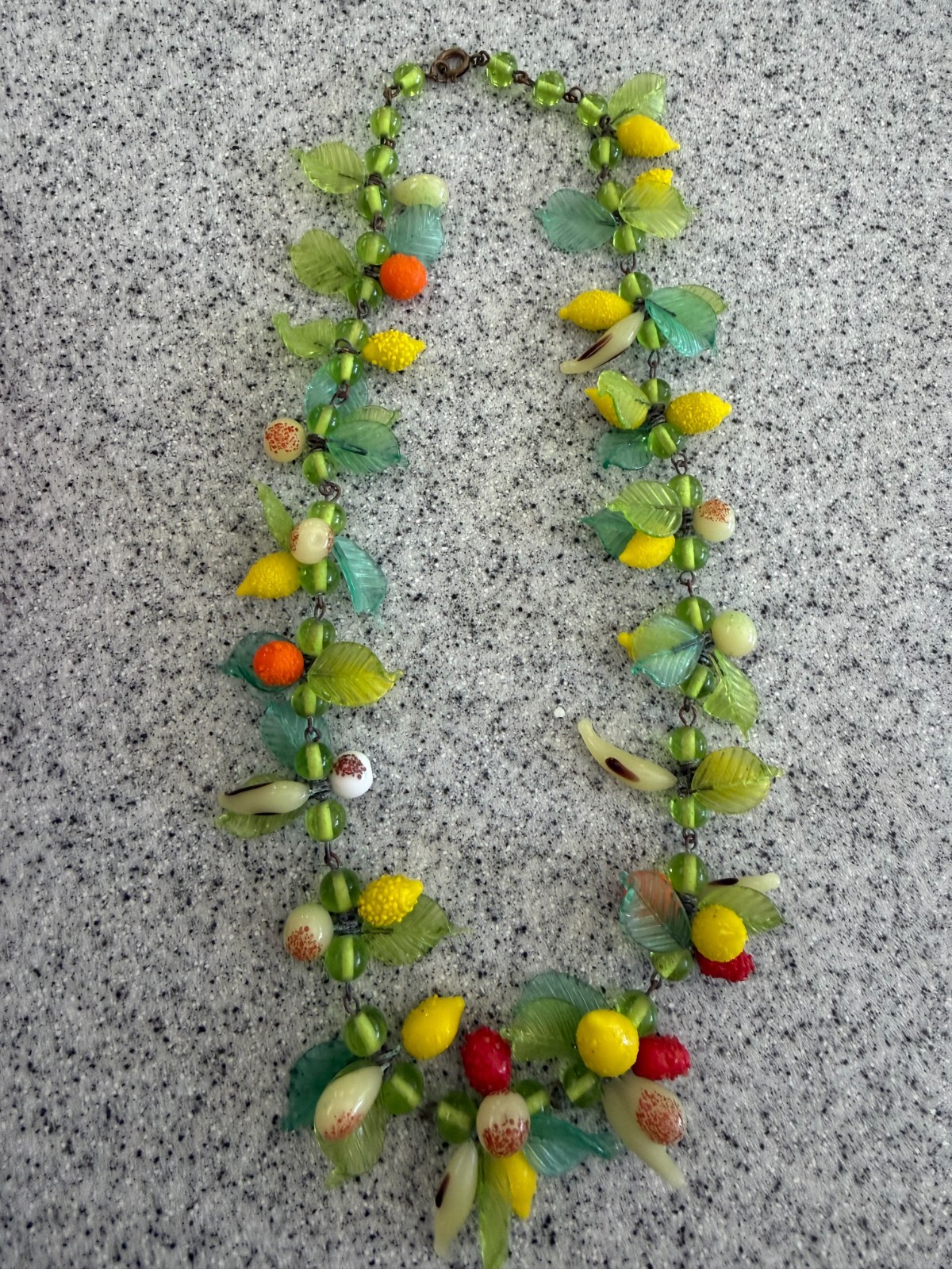 Venetian Glass Fruit Salad Necklace Tutti Fruitti FUN!