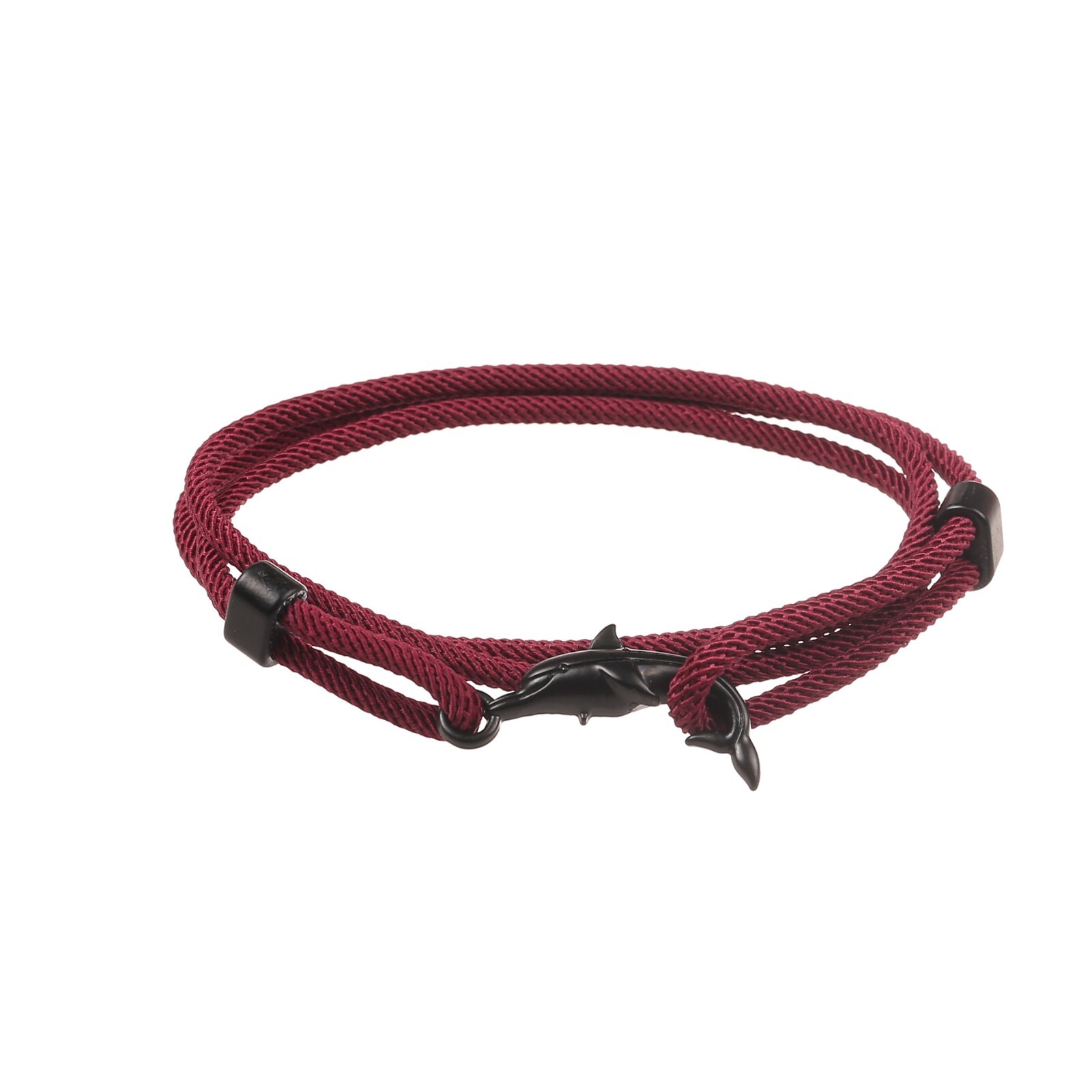Dolphin Milan Cord Nylon Rope Wrap Bracelet for Men and Women 21 Inches