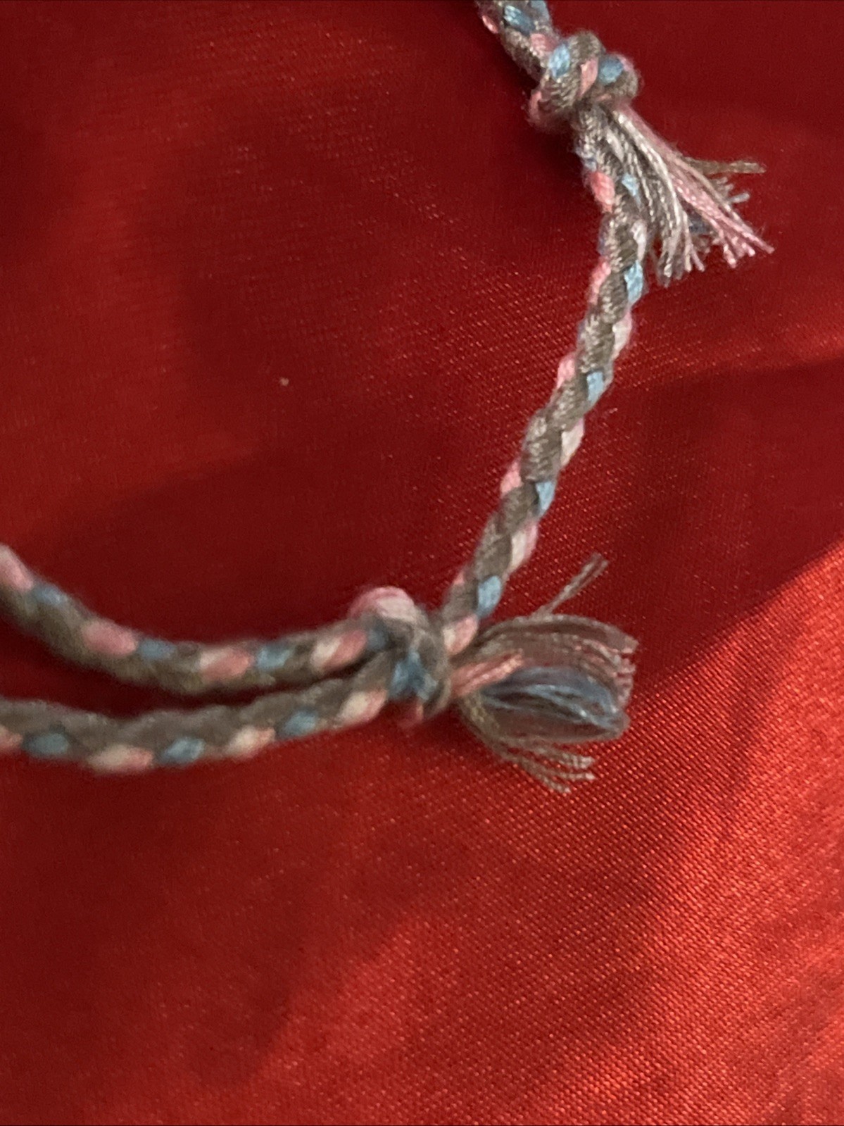 NEW BOHO BRAIDED THREAD FRIENDSHIP BRACELET ADJUSTABLE SKY BLUE GRAY PINK WHITE