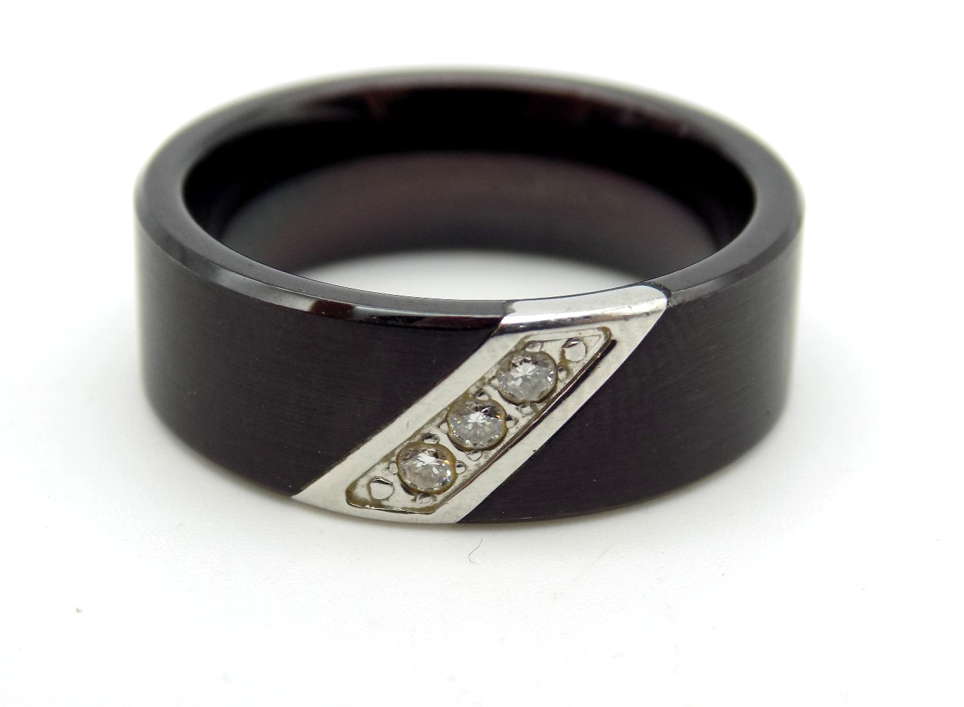 Triton Tungsten Carbide Wedding Band Ring Diamond Sz 10