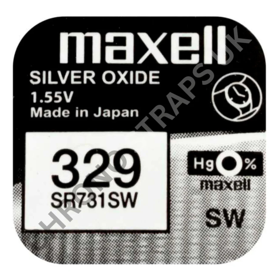 Maxell 329 / SR731SW Silver Oxide Watch Battery