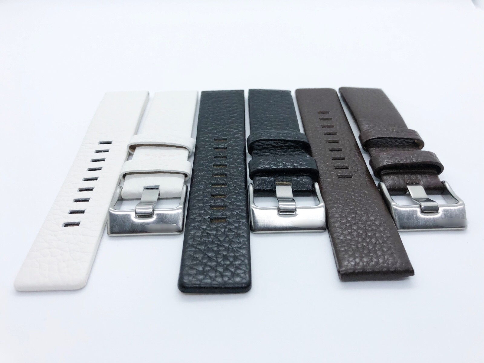 White Genuine Leather Strap Band fit Diesel DZ Watches 22 24 26 27 28 30 32 34mm
