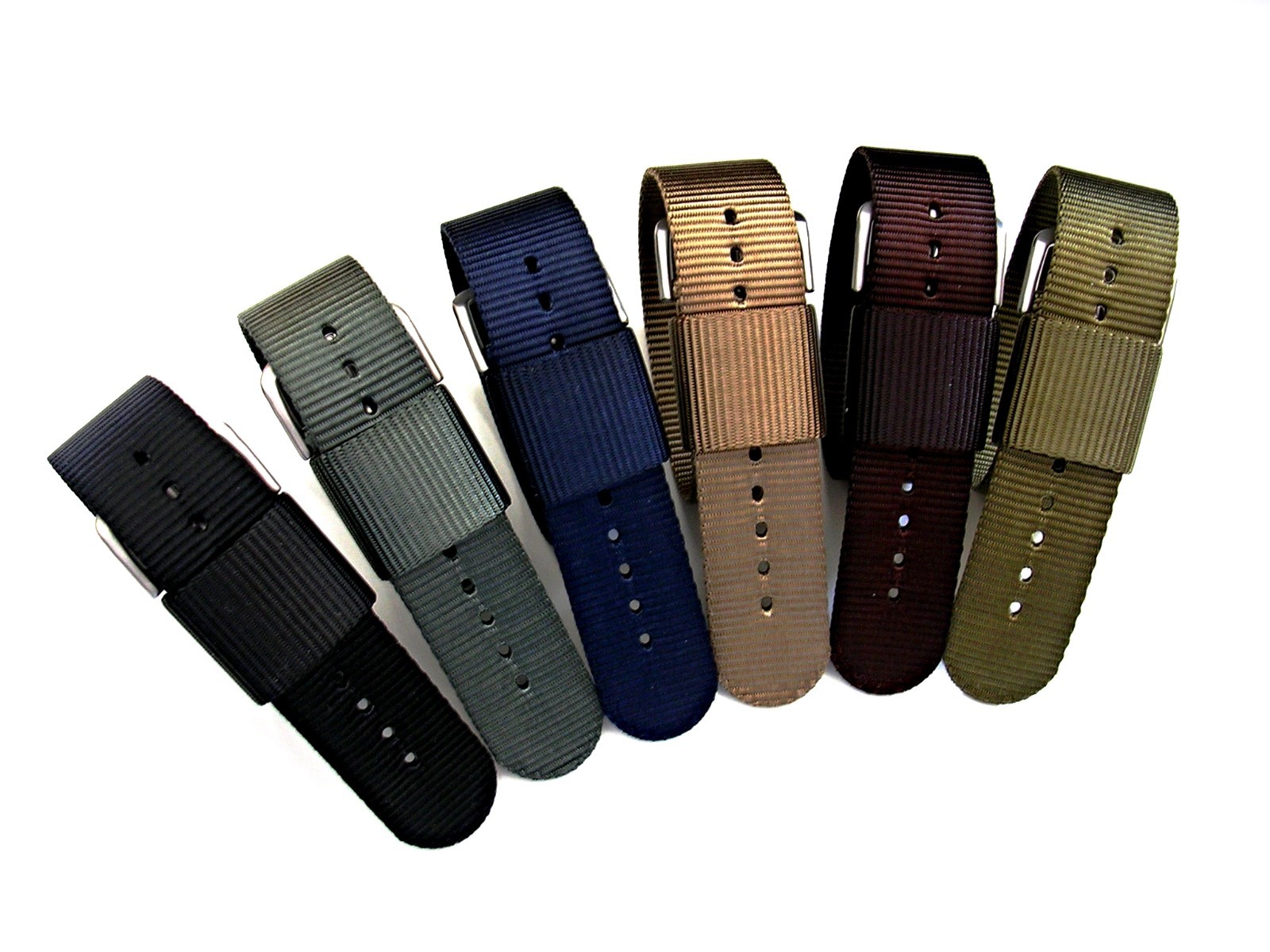 1pc RAF NATO strap WWII HD Ballistic nylon Olive army Khaki military watch bands