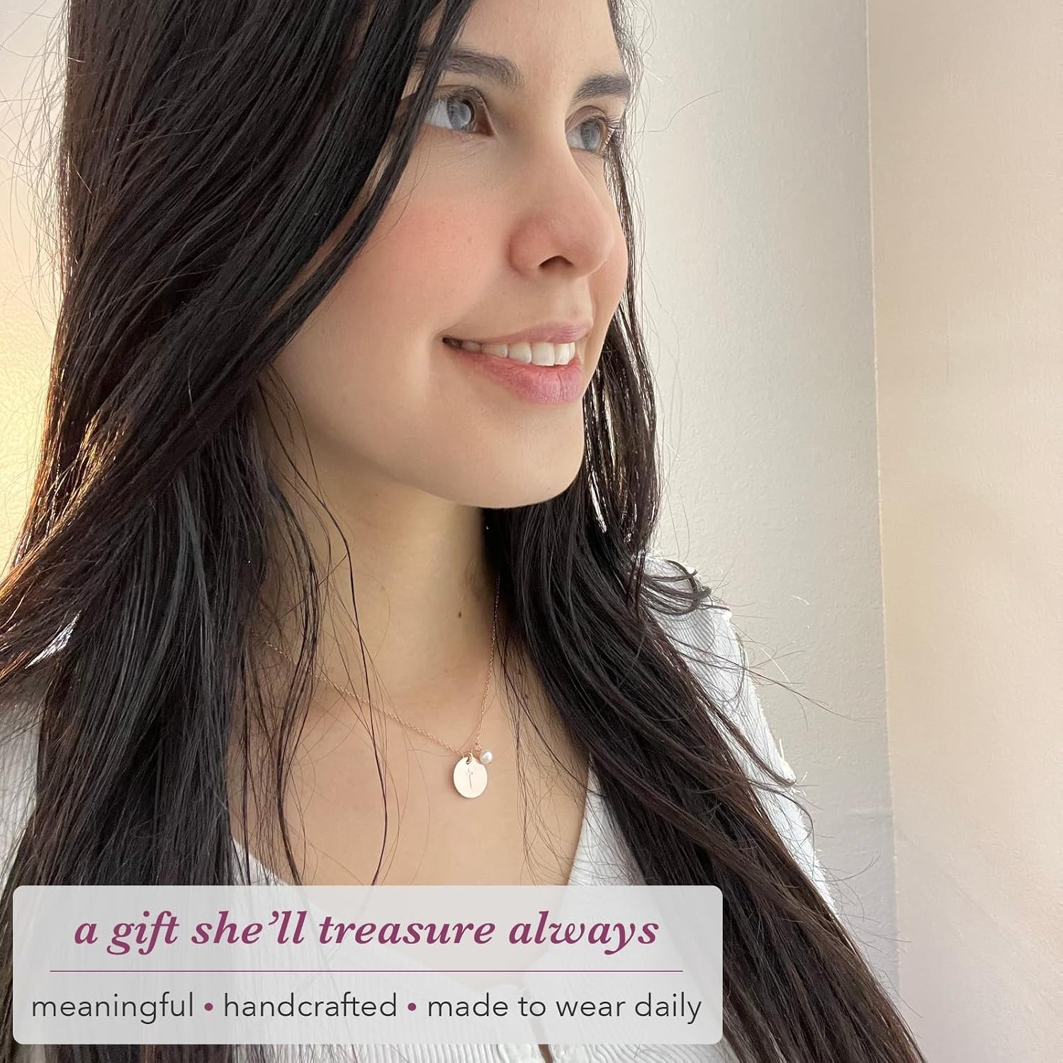Elegant Gold-Filled Adjustable Cross Pendant Necklace with Freshwater Pearl