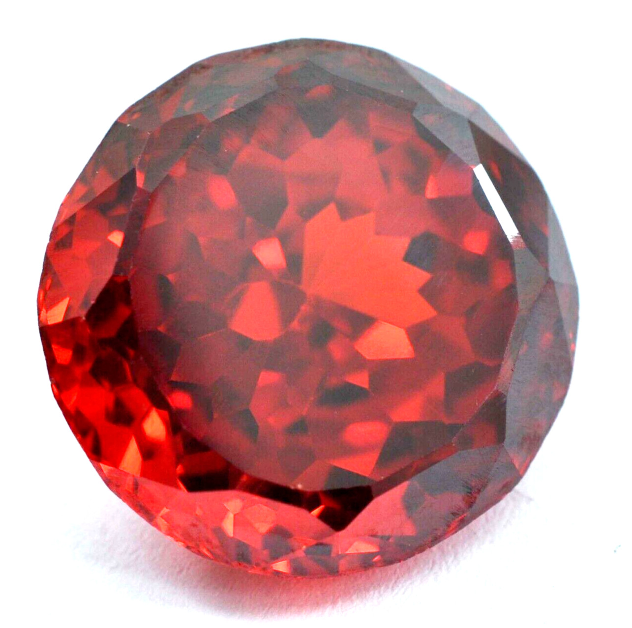 AAA+ 86.80 Ct. Natural Huge Red Zircon Round Cut Loose Gemstone @Gift Women/Her