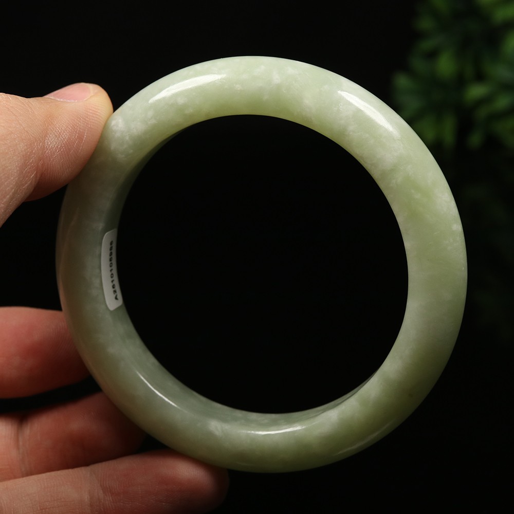 61mm Certified 100% Natural Grade A Green Xiu Jade Bracelet Bangle 12025