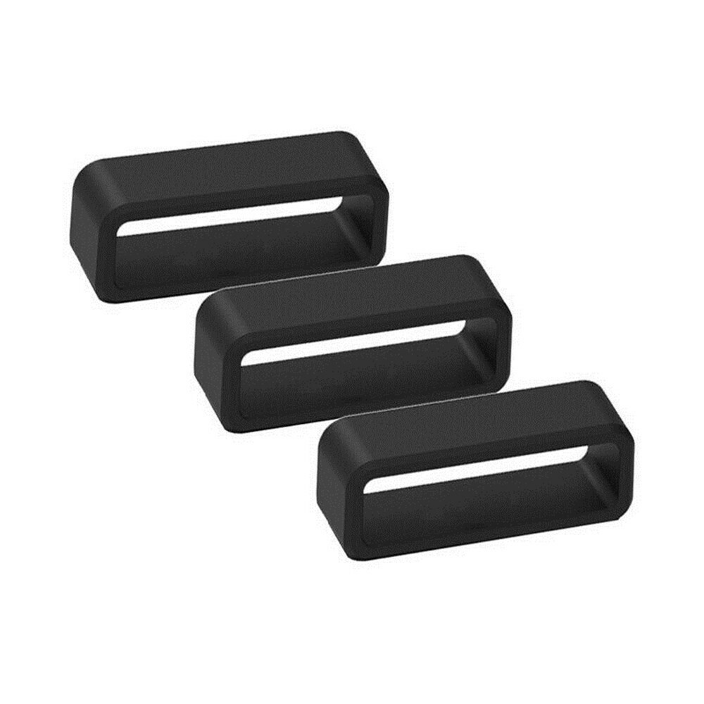 2pcs Silicone Watch Band Strap Hoop Loop Retainer Buckle Holder Ring Keeper