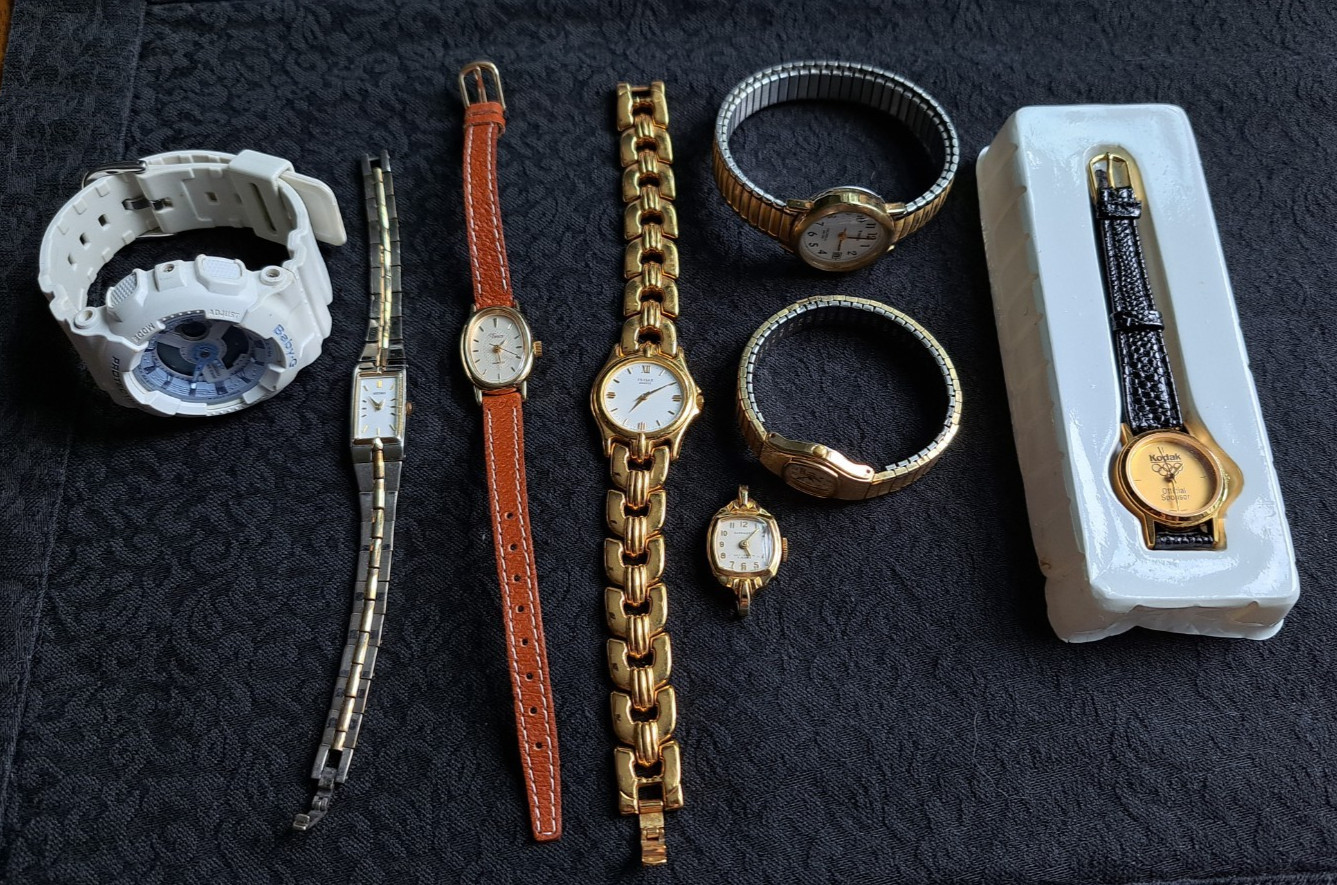 Watch Lot 8 – Citizen Seiko Casio Baby-G Timex Indiglo Barrington Pulsar Womens