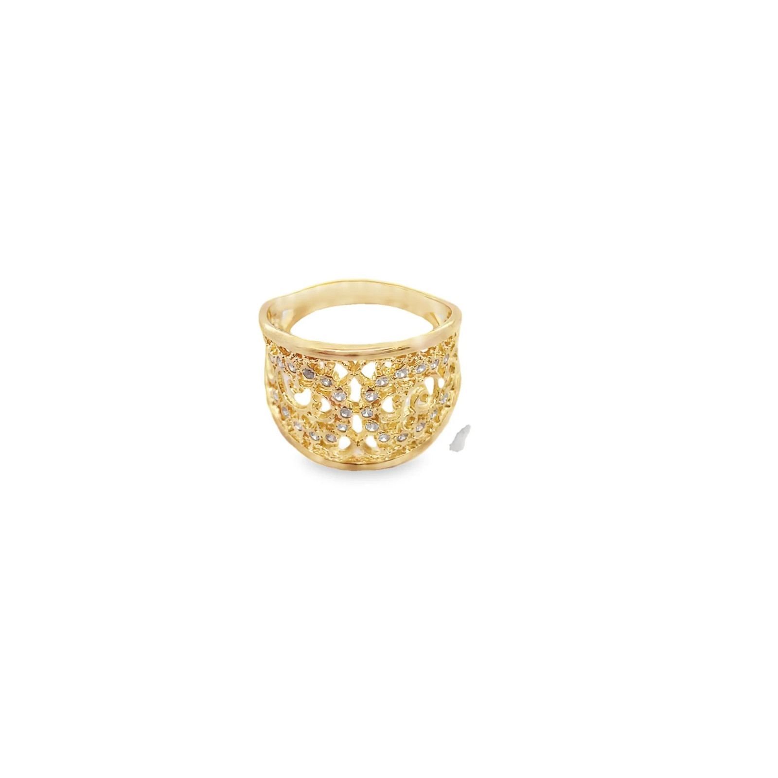 Gold/Rhodium CZ Vintage Ring