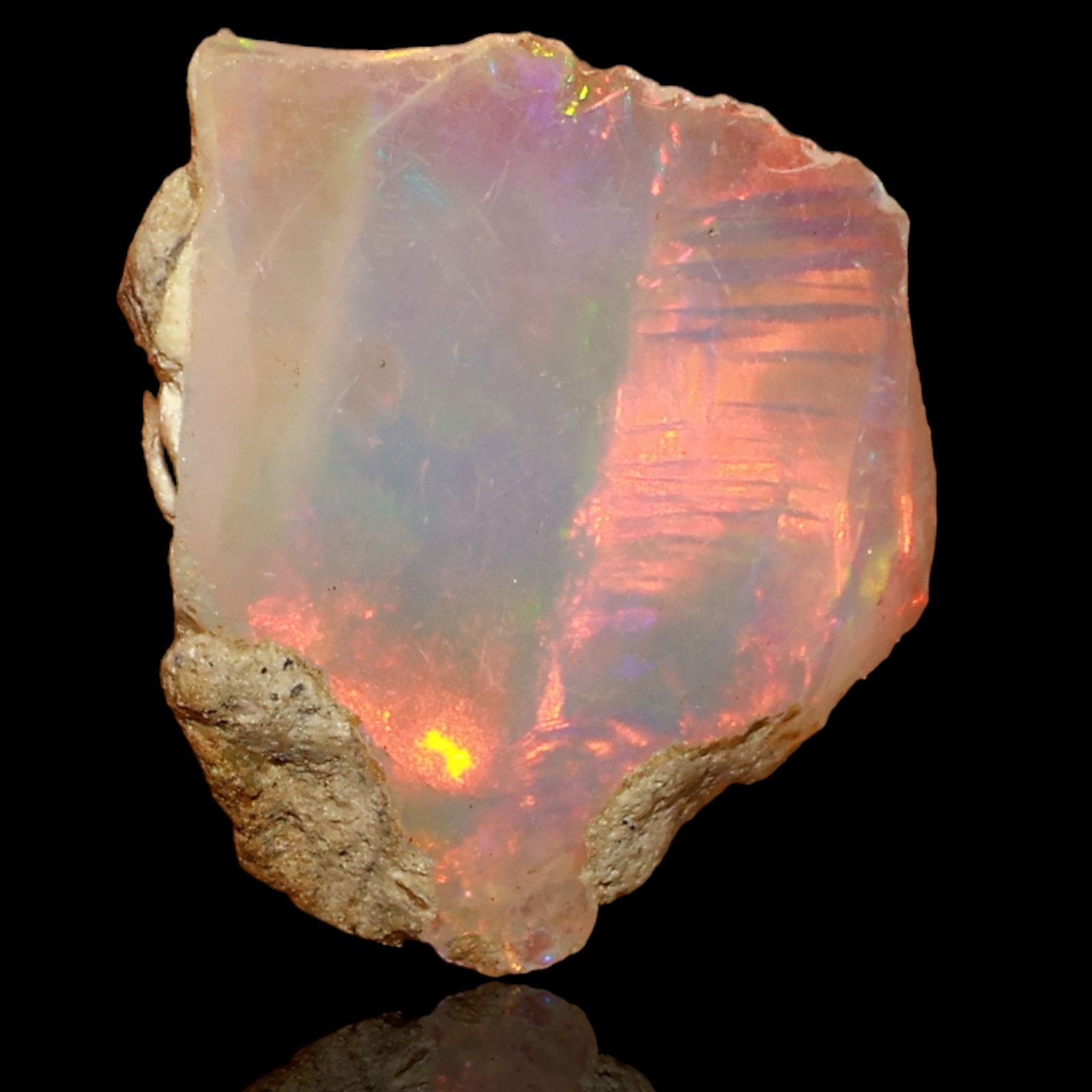 2.00 Cts Natural Ethiopian Fire Opal Gemstone Bracelet Supply Rough 13x12x4 mm