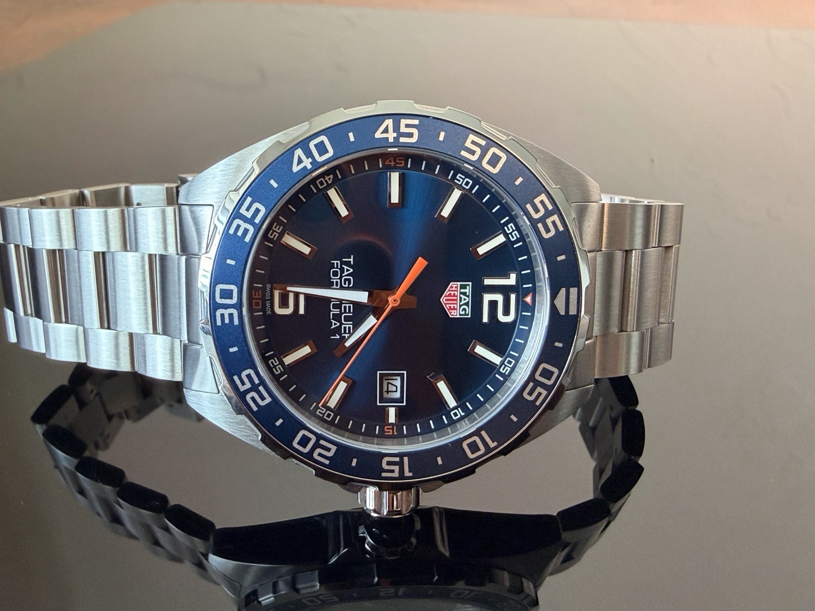 TAG Heuer Formula 1 Quartz Blue Sunburst Dial 43mm 200m Date Sapphire w/ Box