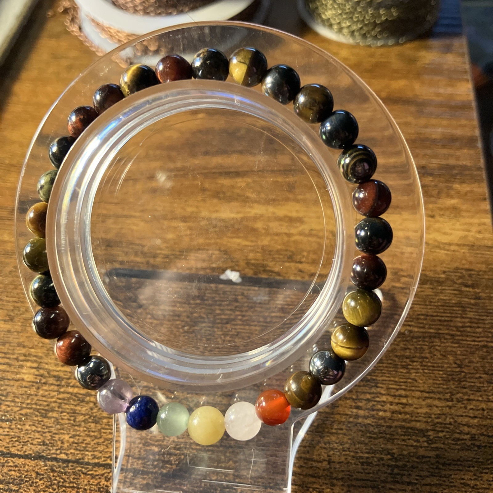 Chakra Stretch Bracelet – Natural Stone Beads 6mm – Fits 6.5-7.5” Wrist