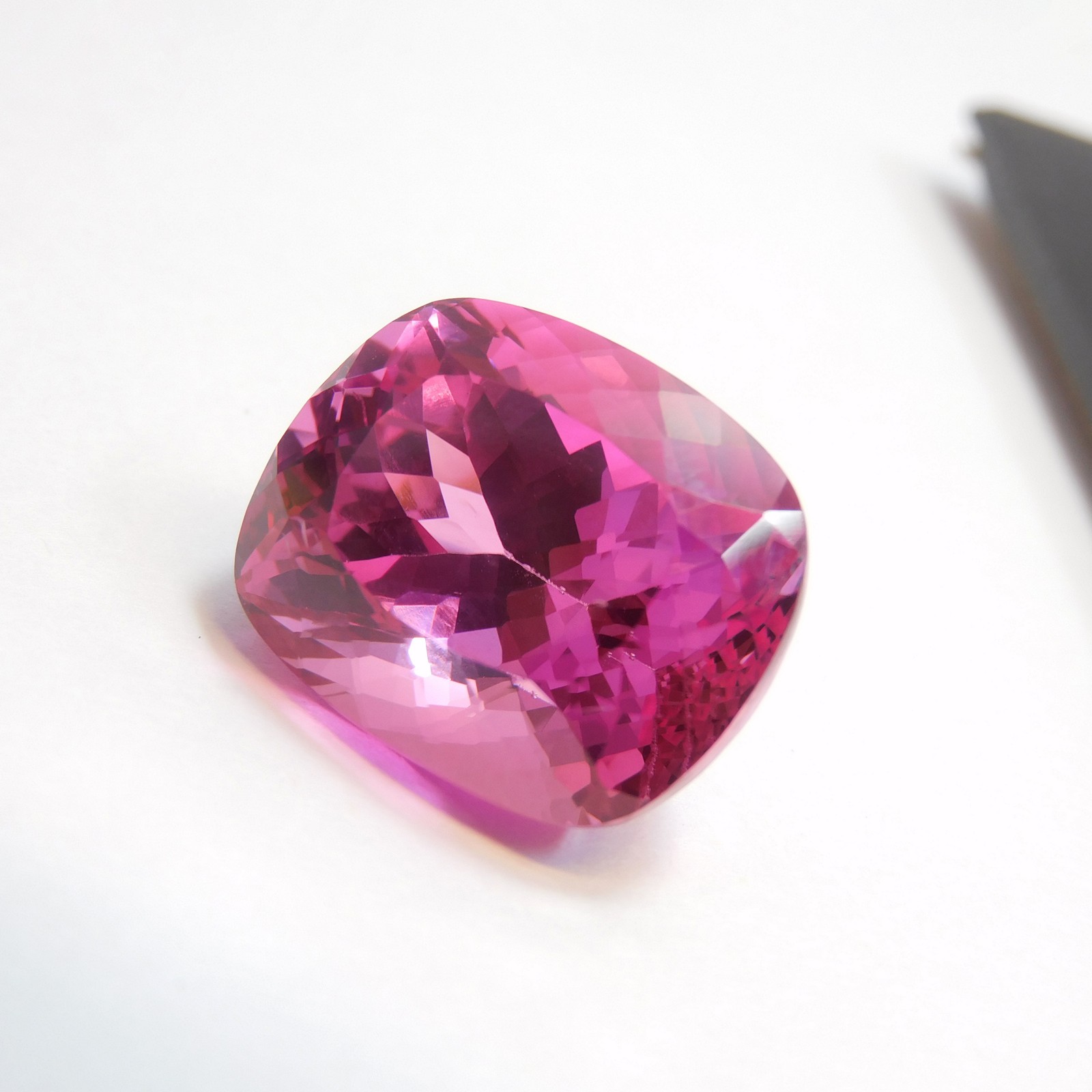 CERTIFIED Natural Pink Sapphire 26.25 Ct Enhanced Loose Gemstone Cushion Cut