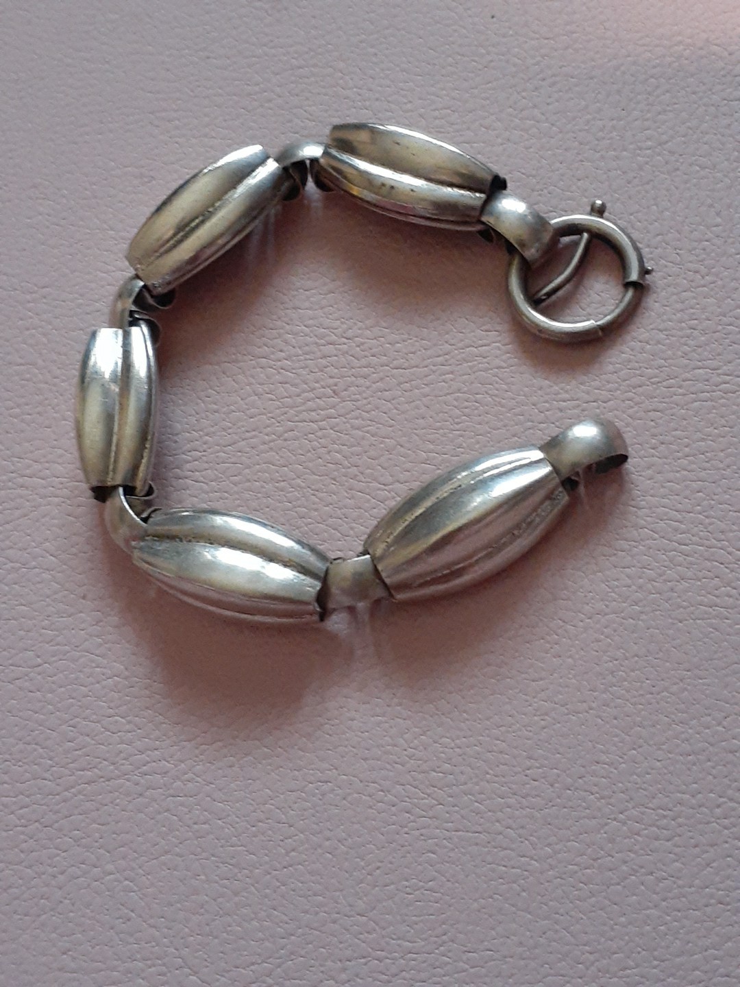 Napier Sterling Silver Wide Modernist Bulgie 7.5′ Inch Chain Bracelet 26.9 Grams