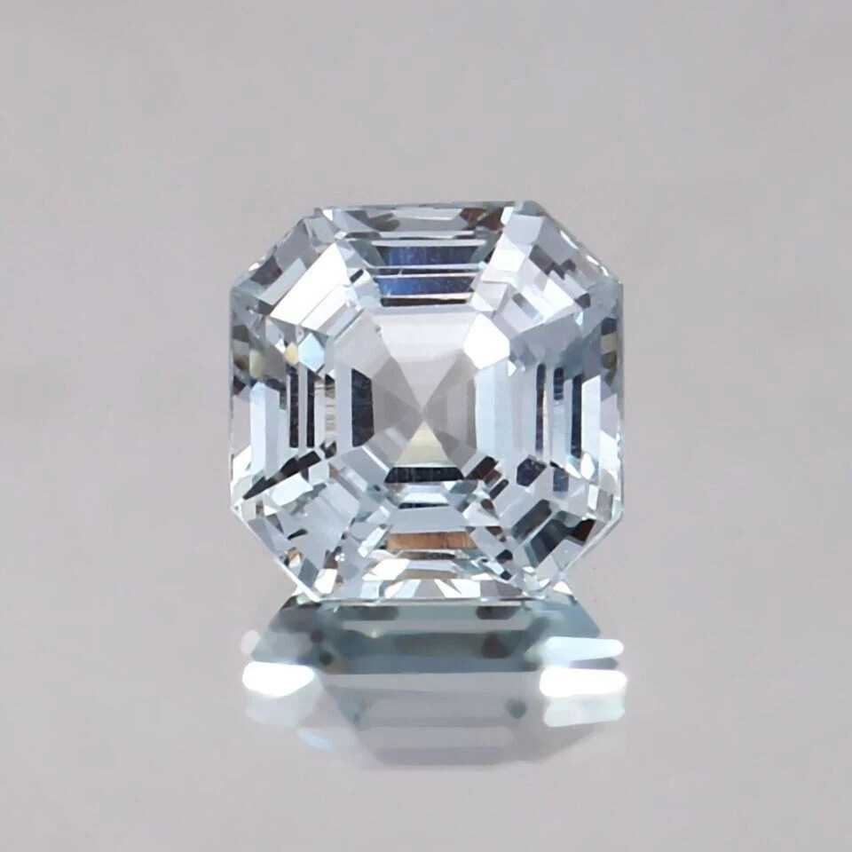 Flawless 8.85 Ct Natural White Sapphire Certified Asscher Cut Loose Gemstone