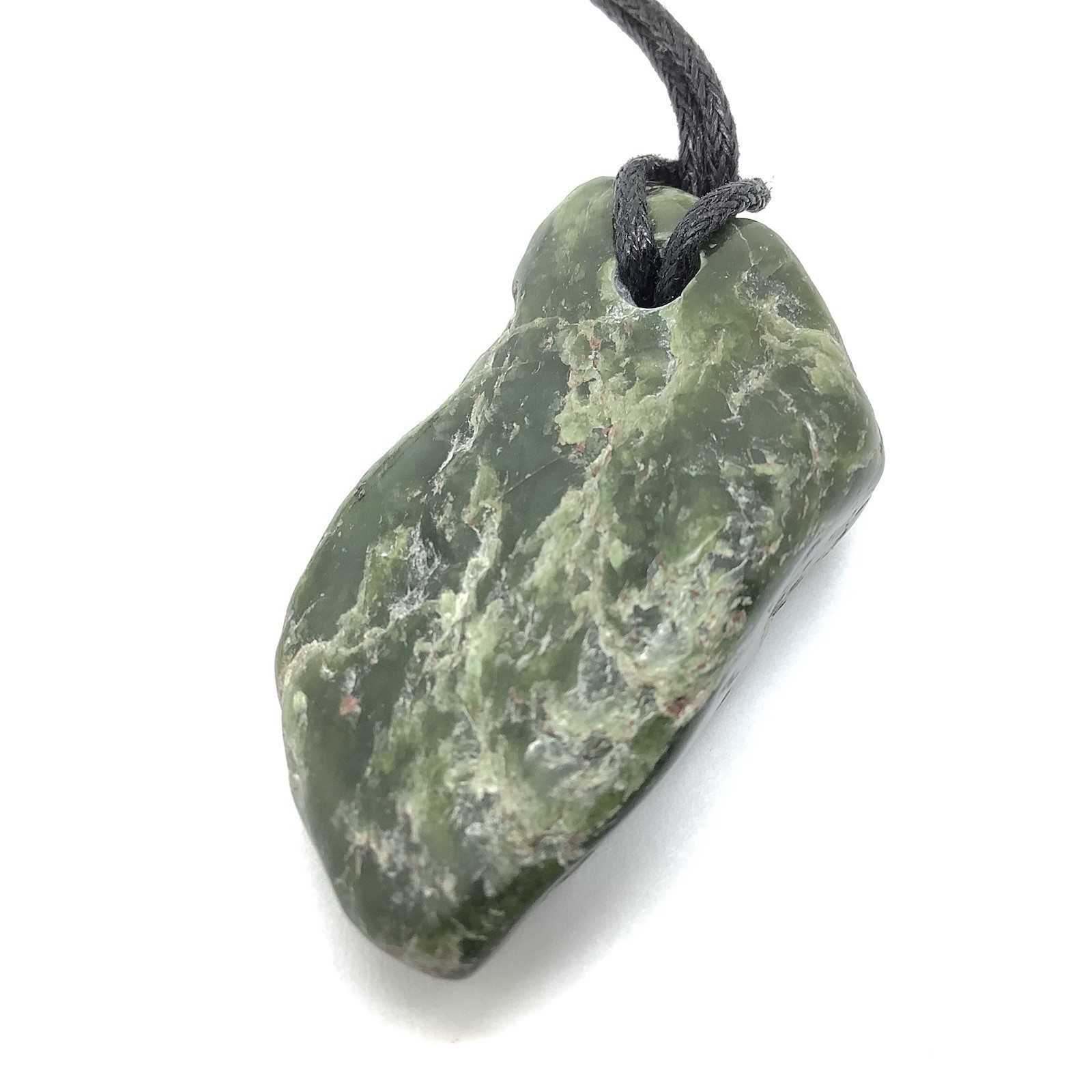 Big Sur Jade Pebble Pendant Green Ocean Polish Nephrite Jade Stone Necklace #292