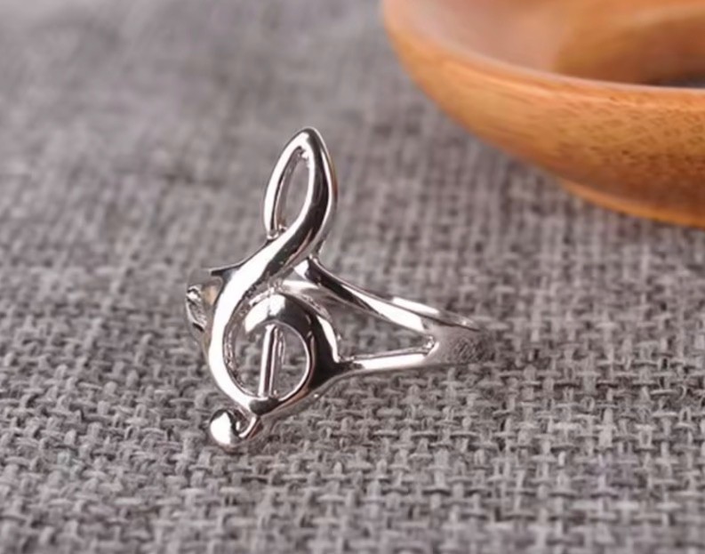 Music Note Sterling Silver Ring