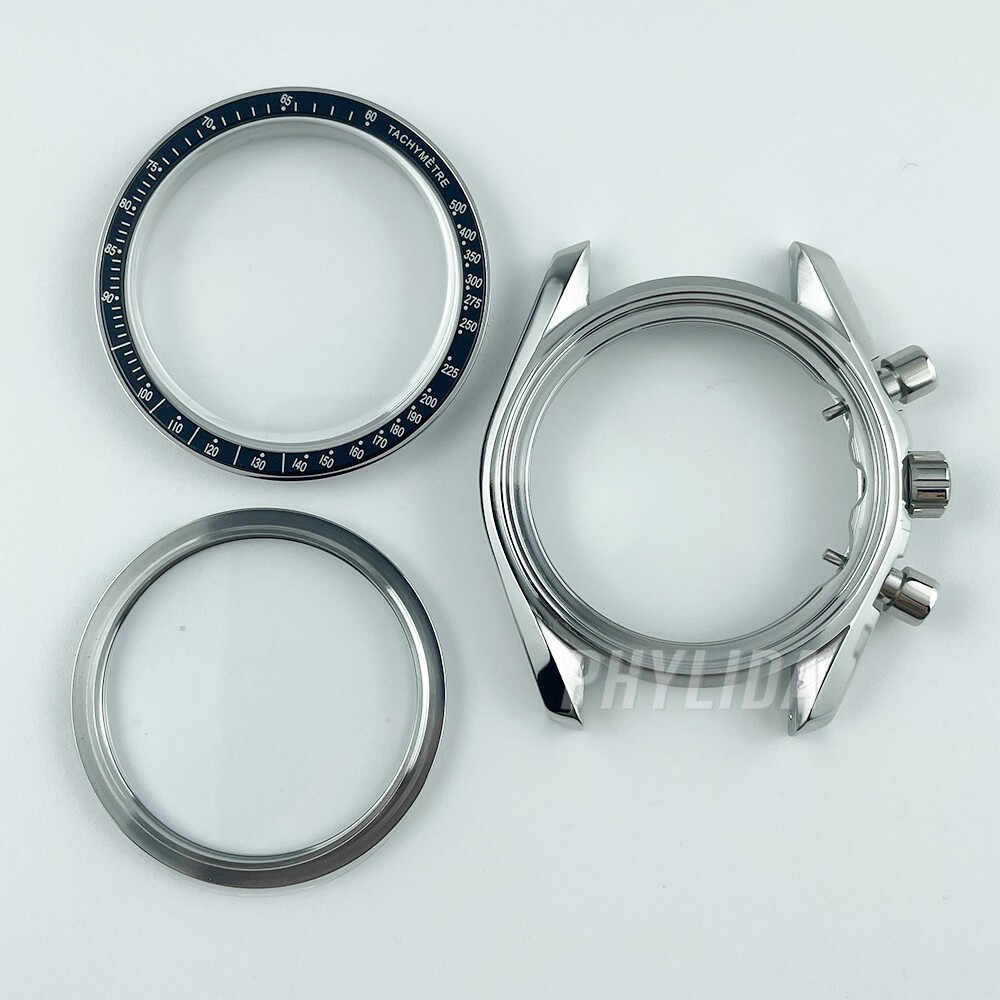 40mm Chronograph Moon Watch Case Sapphire Crystal for ST1901 ST1902 Movement